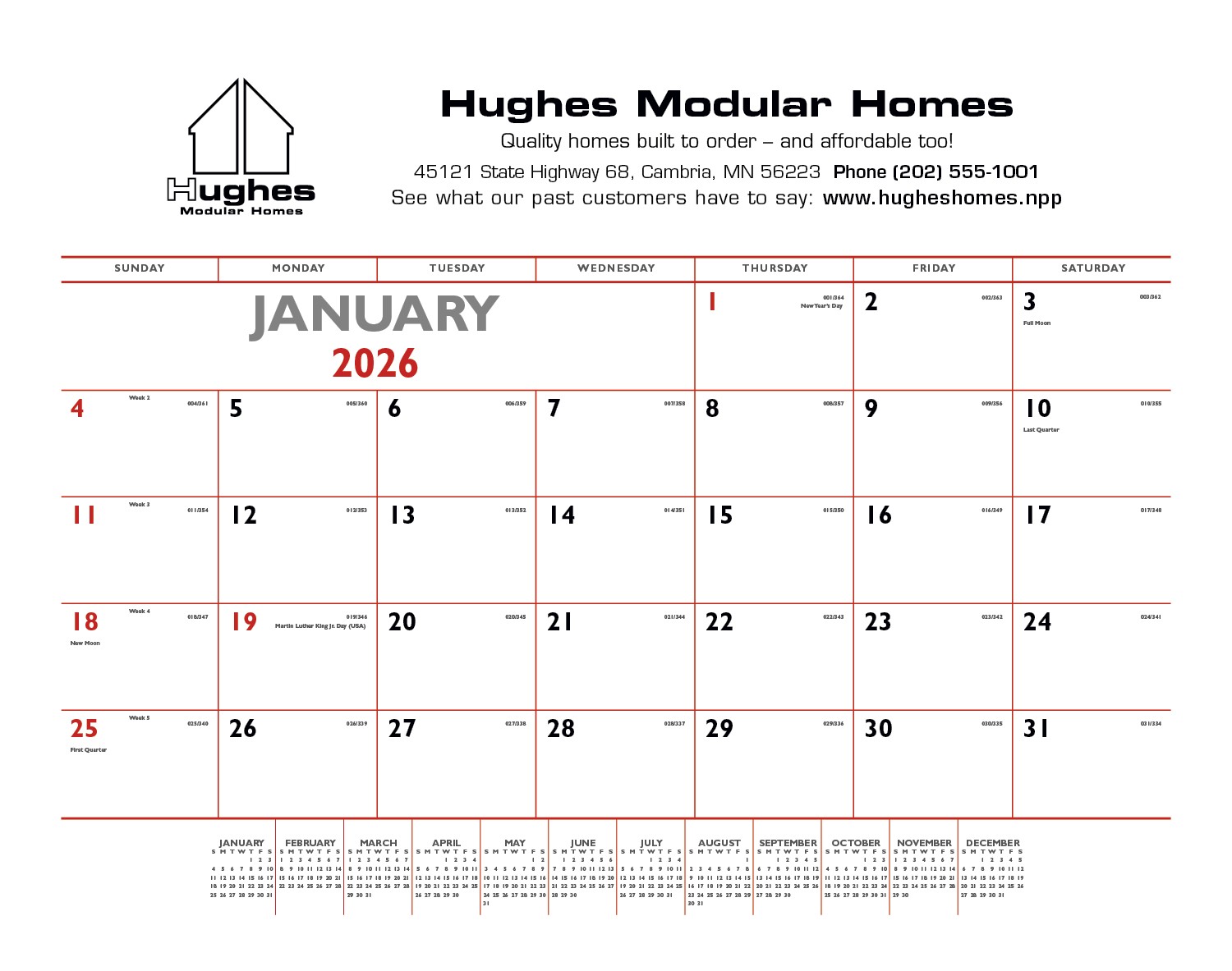 Triumph® Calendars Red & Black Desk Pad 2