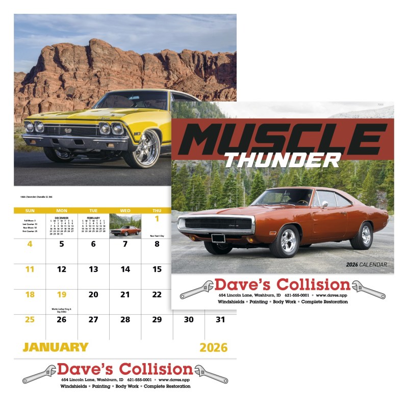 Good Value™ Muscle Thunder - Stapled Calendar 2 Good Value™ Muscle Thunder - Stapled Calendar 2