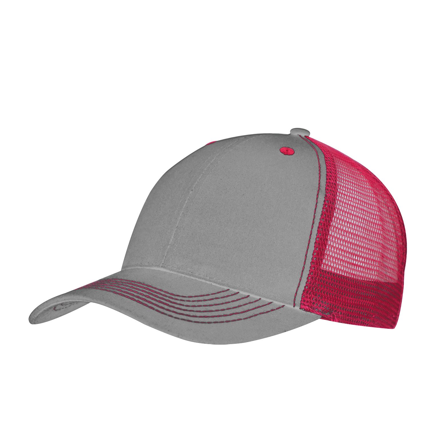 Color Accent Mesh Snapback Cap 2