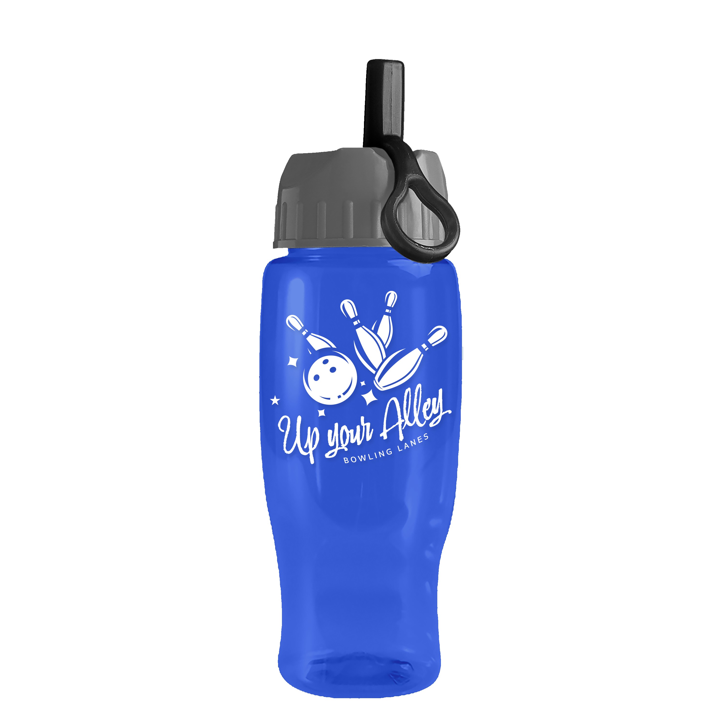 Garyline® Poly+ Recycled Bottle with Ring-Straw Lid - 27 oz. 2