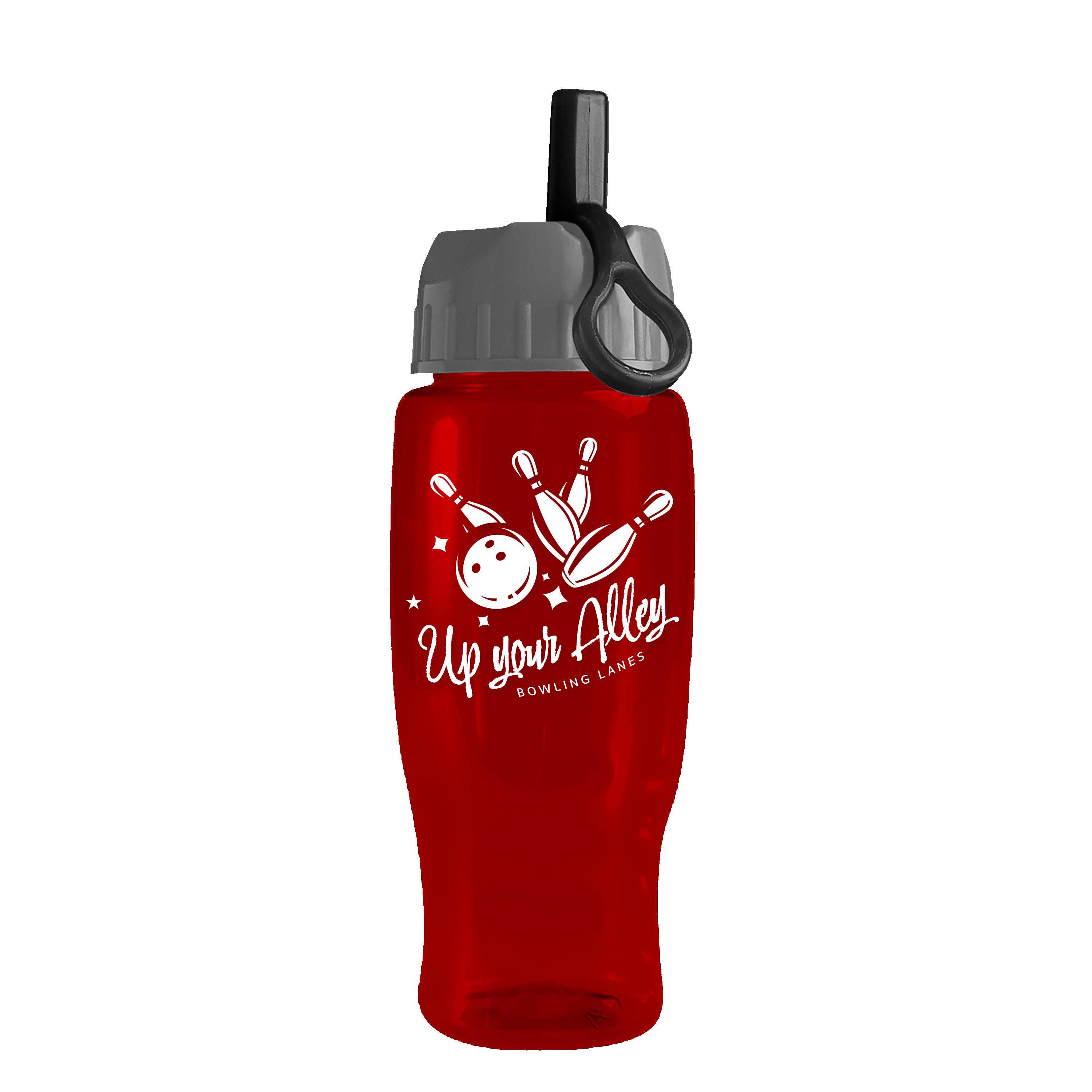 Garyline® Poly+ Recycled Bottle with Ring-Straw Lid - 27 oz. 2