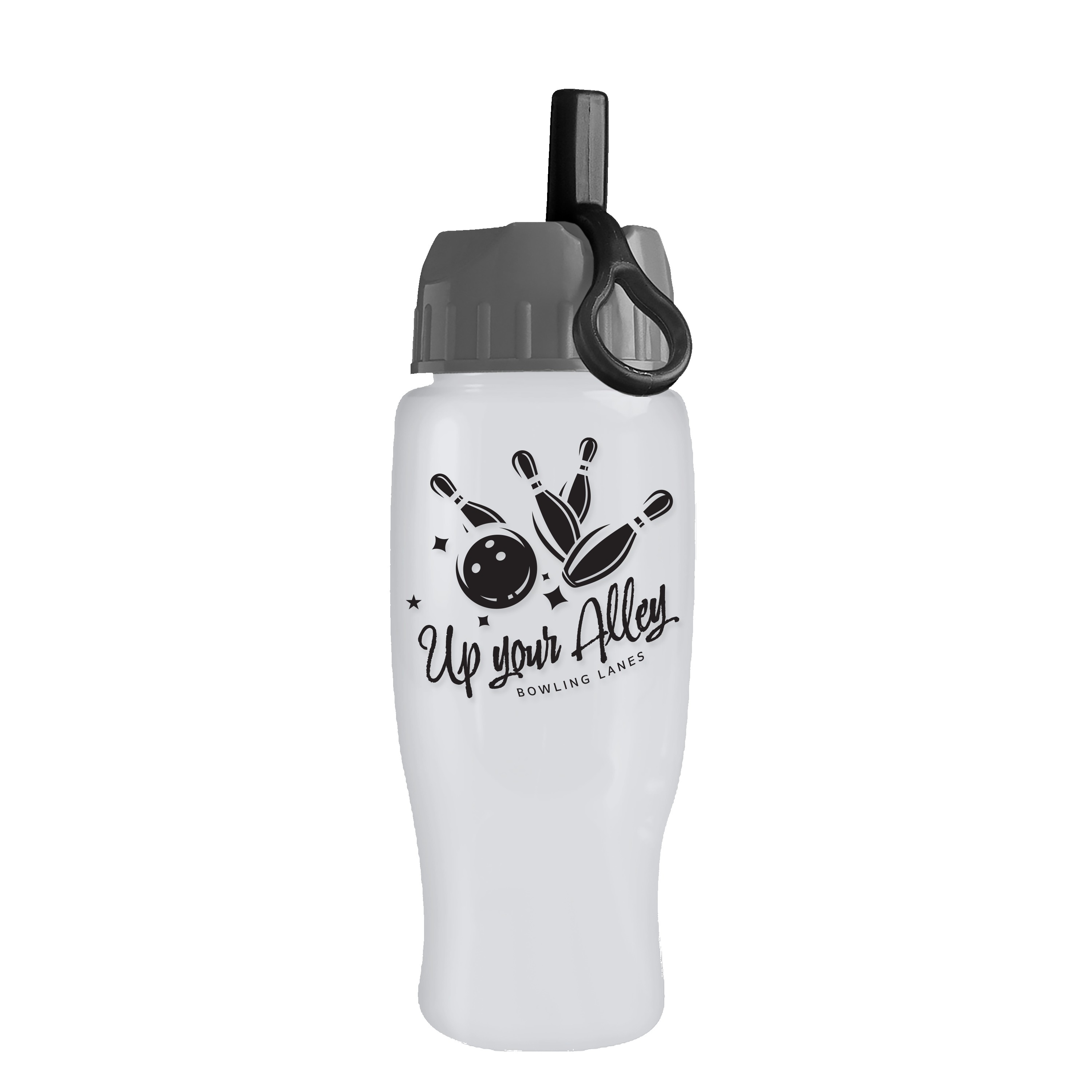 Garyline® Poly+ Recycled Bottle with Ring-Straw Lid - 27 oz. 2