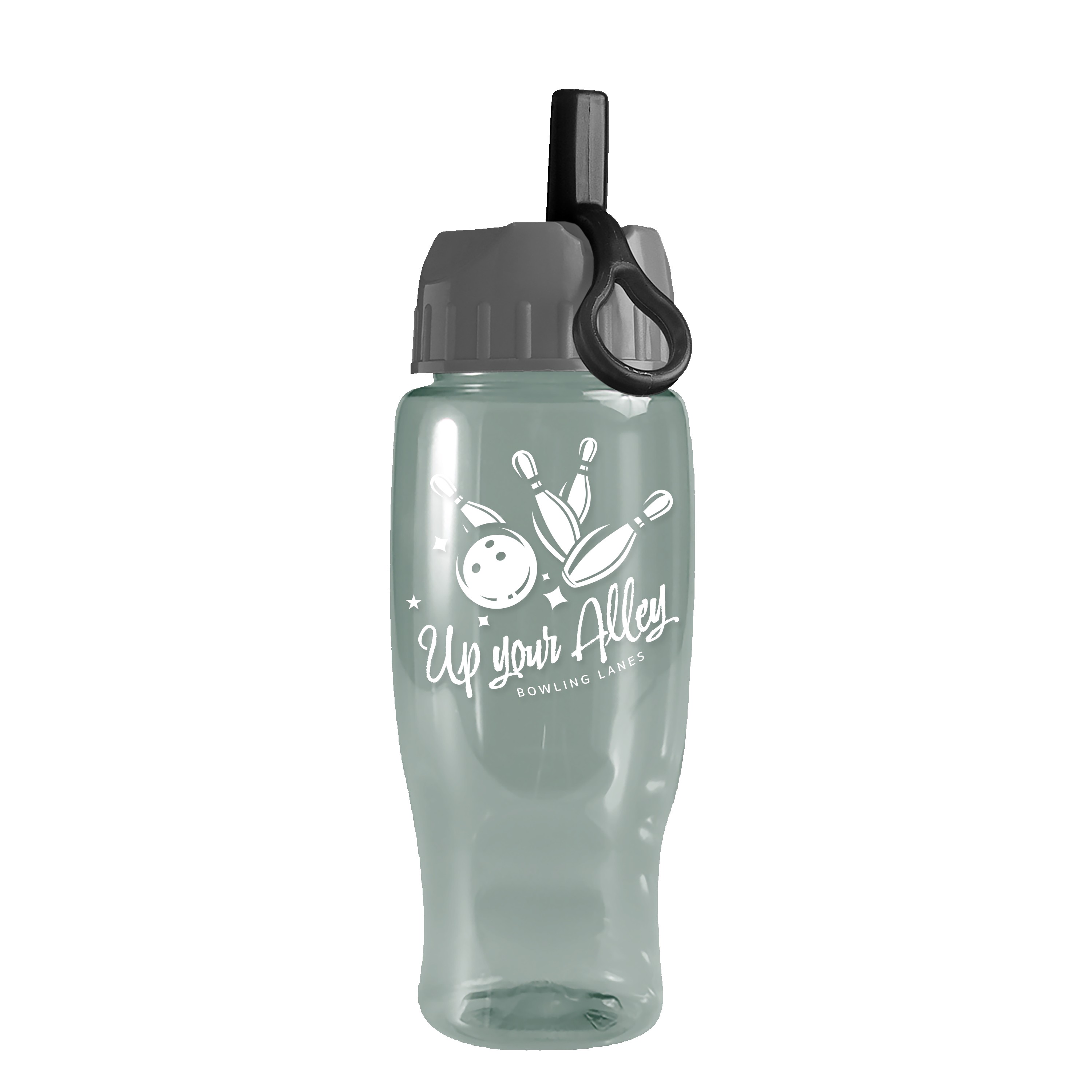 Garyline® Poly+ Recycled Bottle with Ring-Straw Lid - 27 oz. 2