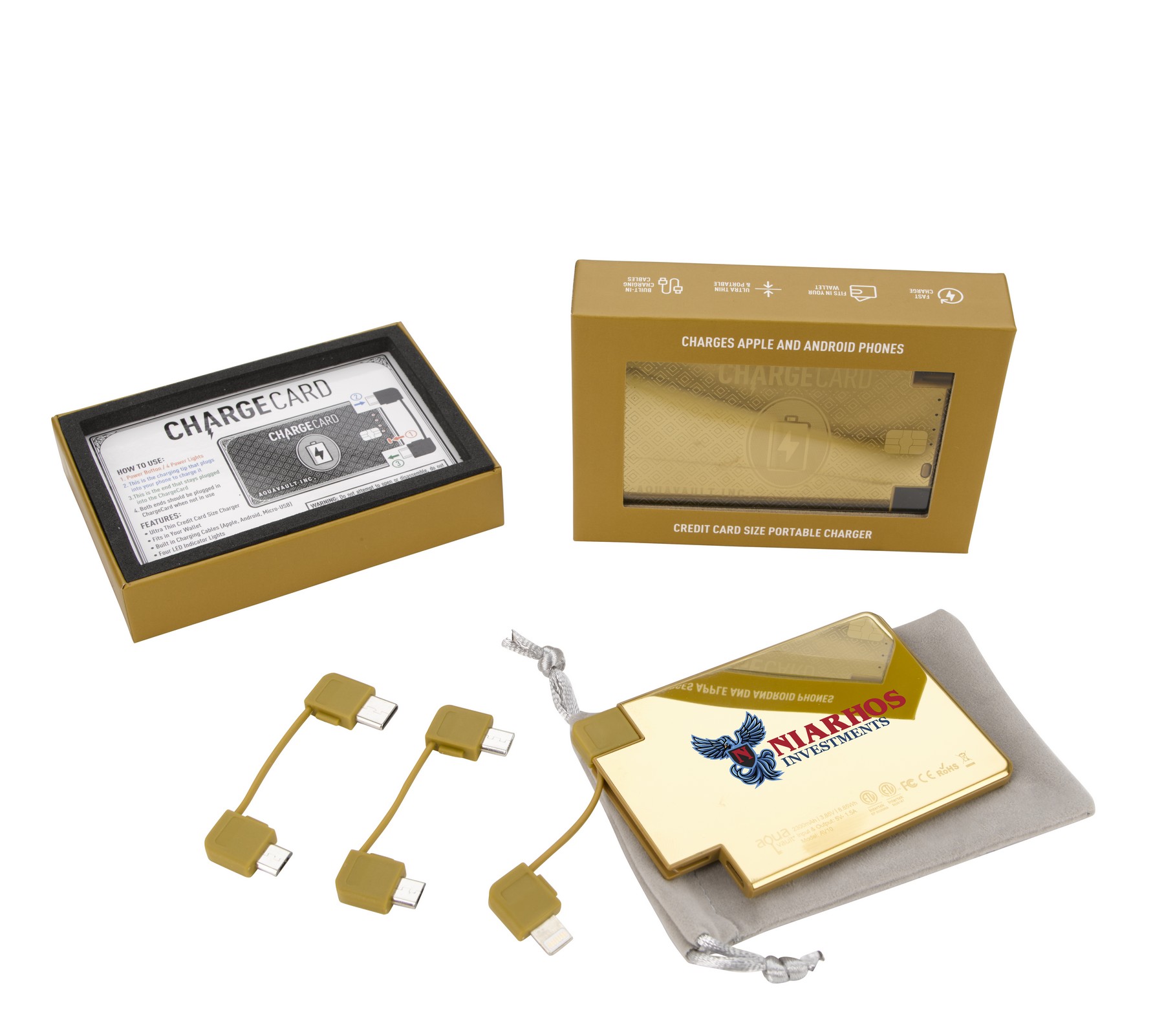 AquaVault® ChargeCard Power Bank 2,300 mAh 2
