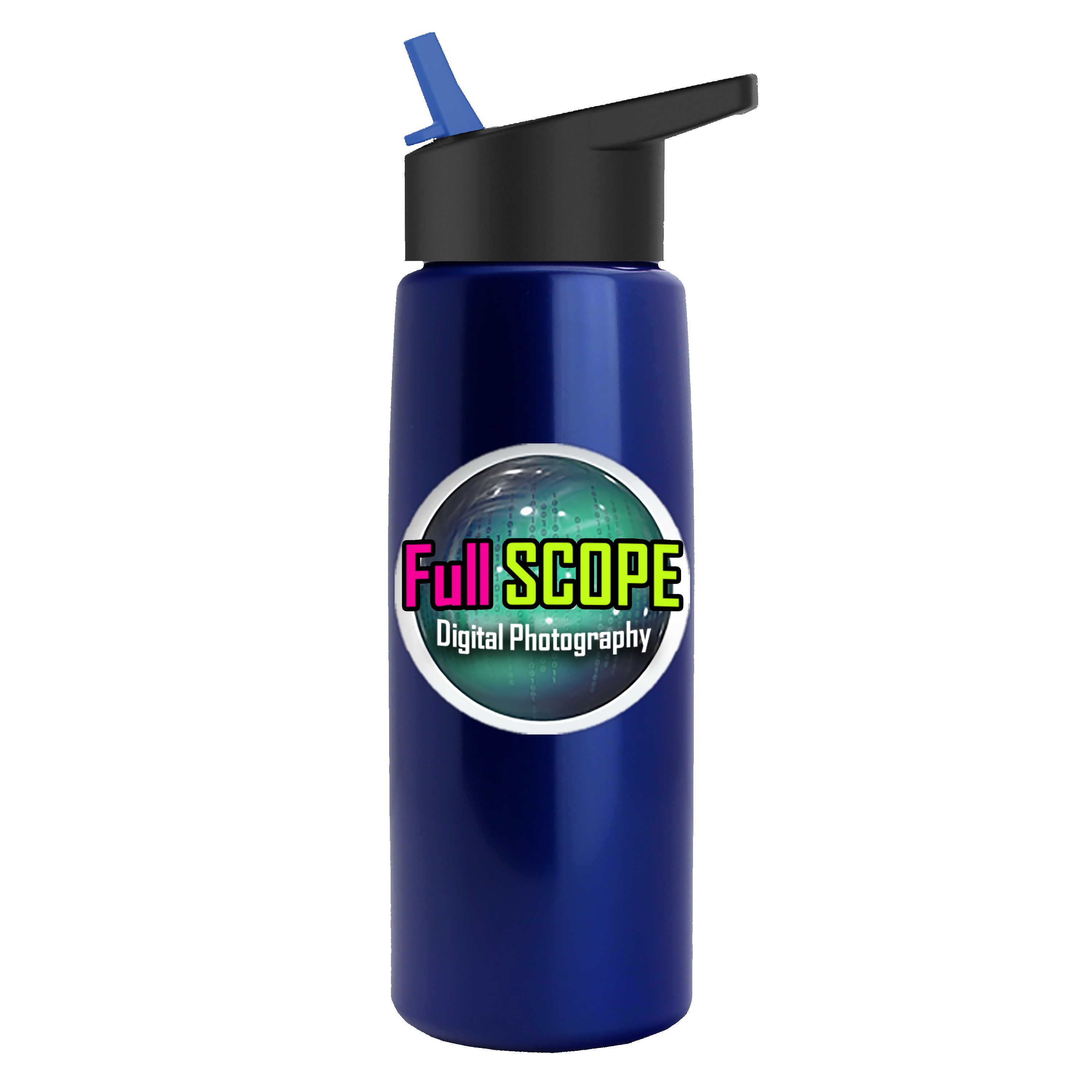 Garyline® Flair Tritan® Metallike Bottle with Flip-Straw Lid - 26 oz. 2
