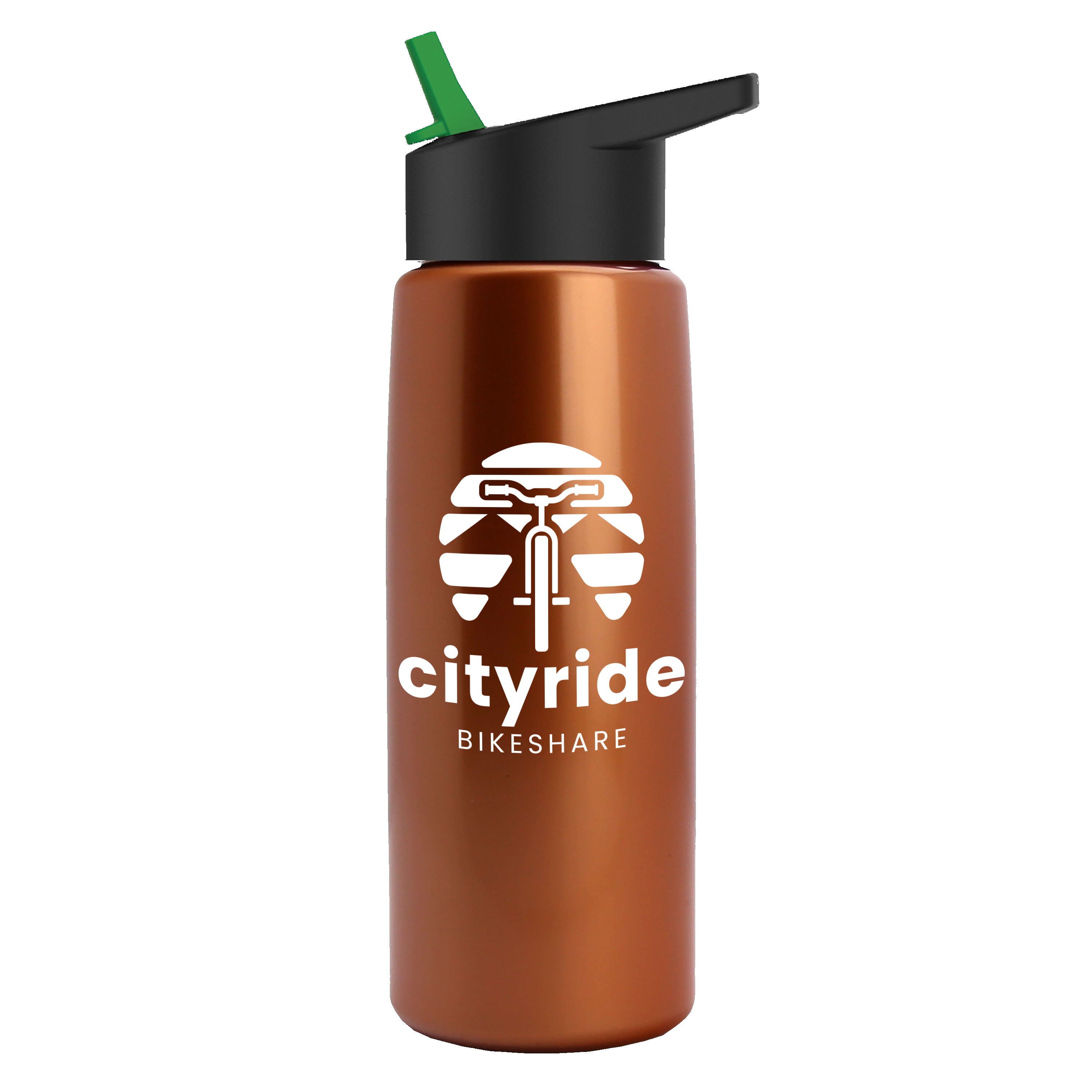 Garyline® Flair Tritan® Metallike Bottle with Flip-Straw Lid - 26 oz. 2