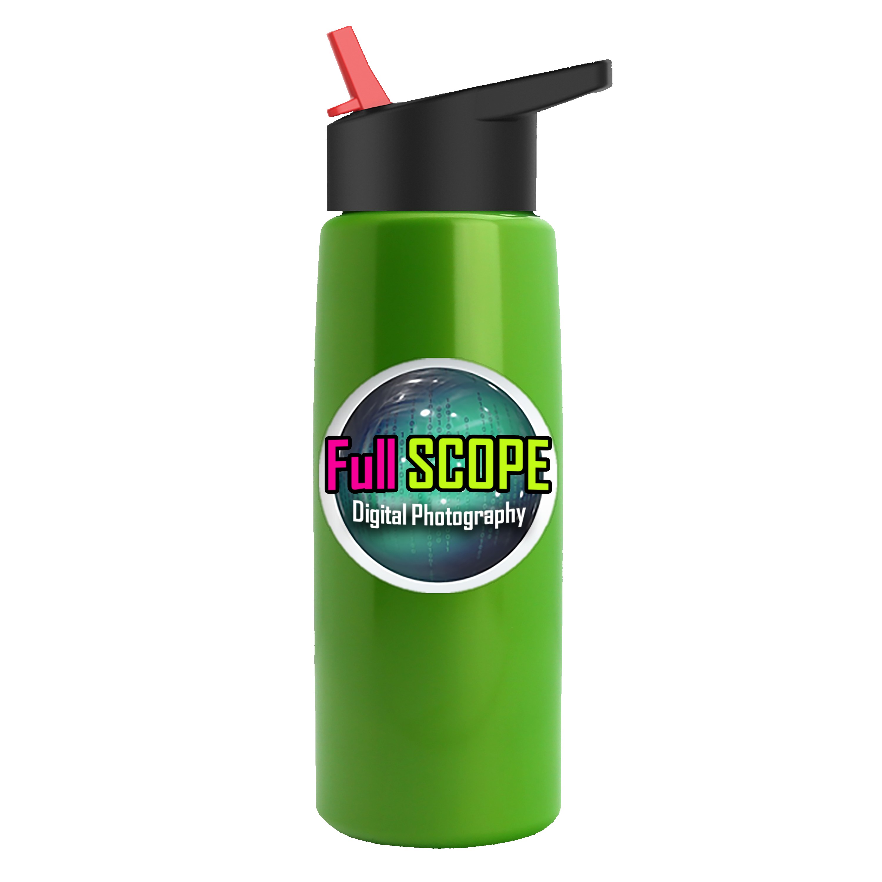 Garyline® Flair Tritan® Metallike Bottle with Flip-Straw Lid - 26 oz. 2