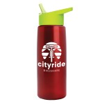 Garyline® Flair Tritan® Metallike Bottle with Flip-Straw Lid - 26 oz. - MXB63H_metallicred_bottle_limegreen_lid_1c.png Garyline® Flair Tritan® Metallike Bottle with Flip-Straw Lid - 26 oz. - MXB63H_metallicred_bottle_limegreen_lid_1c.png