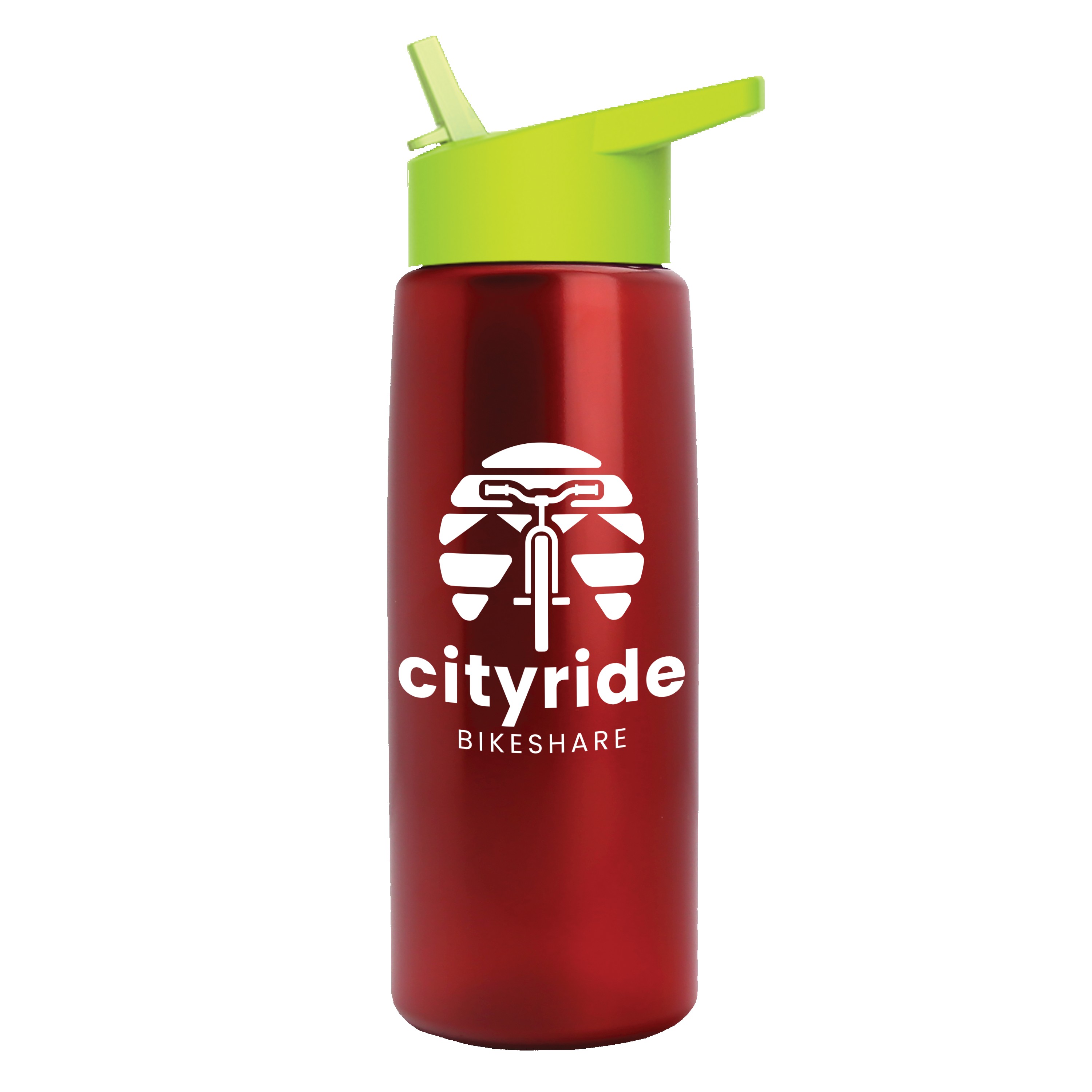 Garyline® Flair Tritan® Metallike Bottle with Flip-Straw Lid - 26 oz. 2