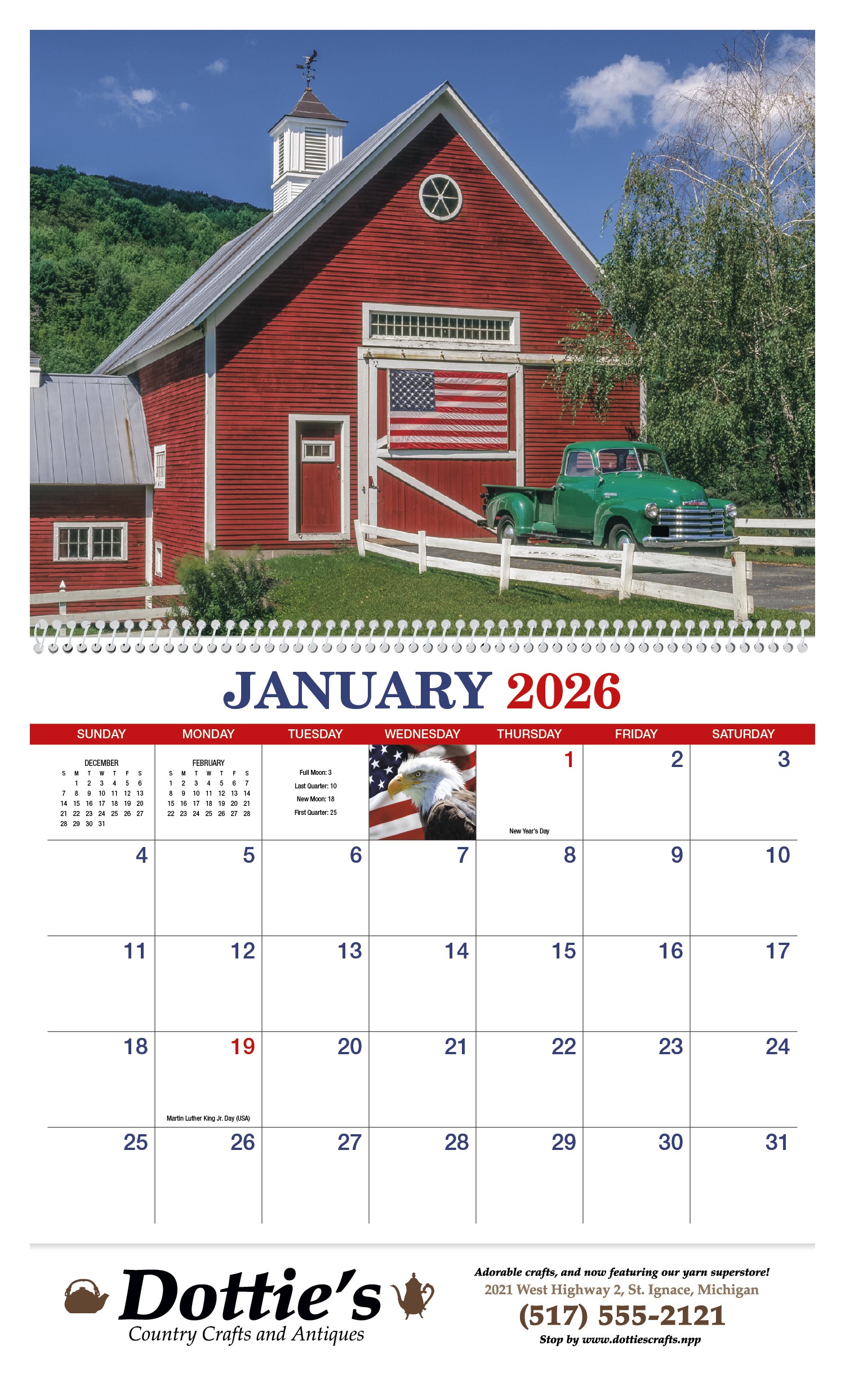 HotLine® Products America Appointment Calendar - Spiral 2