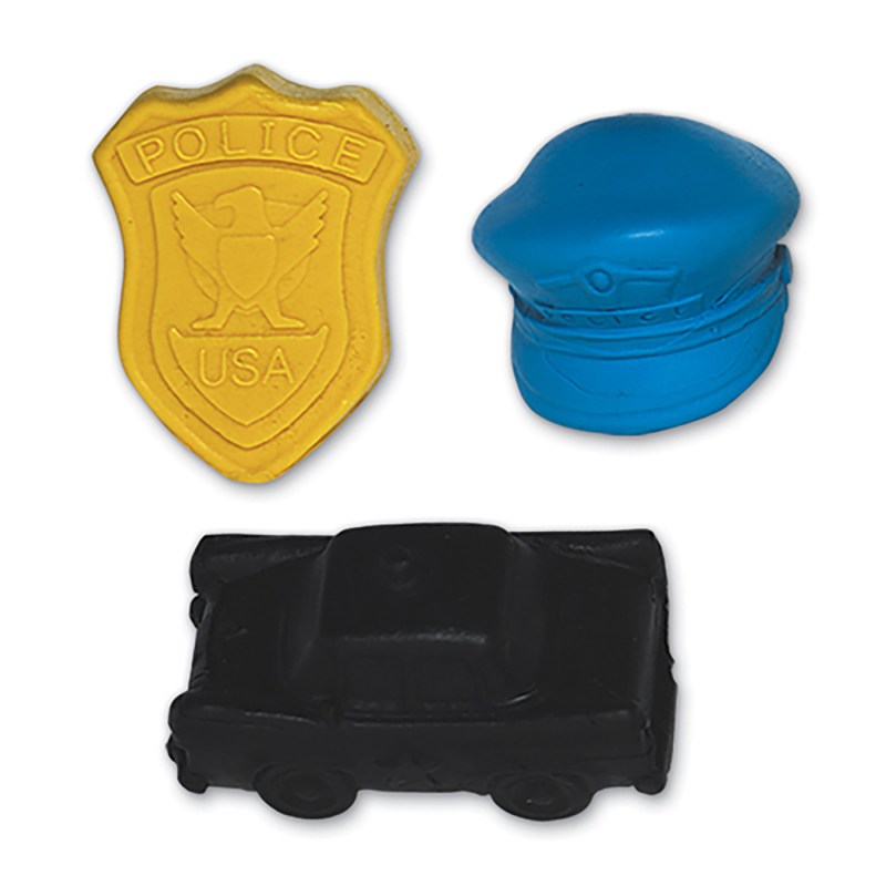 Pencil-Top Eraser Mini Police Collection 2 Pencil-Top Eraser Mini Police Collection 2