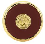 JAFFA® Round Brass Coaster - 25035 burgundy image JAFFA® Round Brass Coaster - 25035 burgundy image