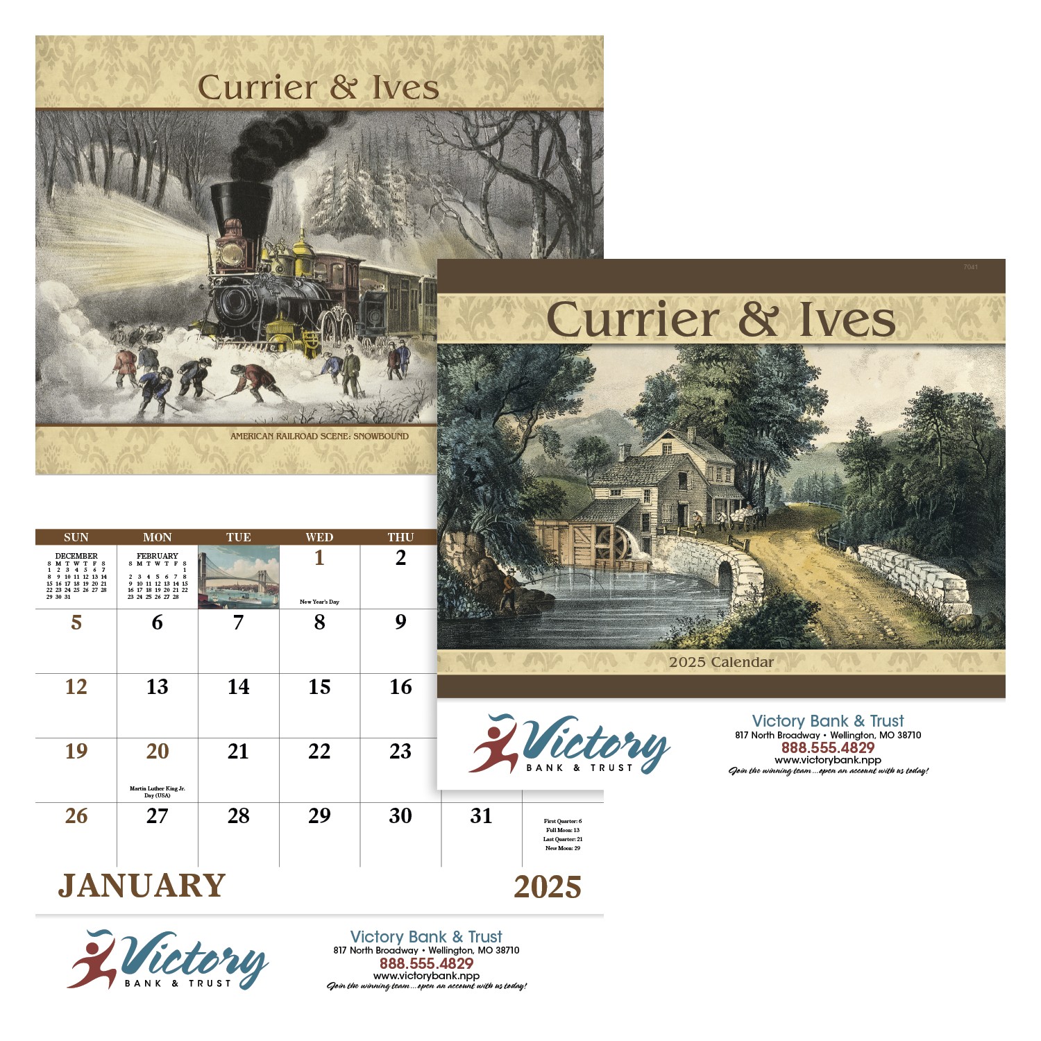 Good Value™ Currier & Ives - Stapled Calendar 2