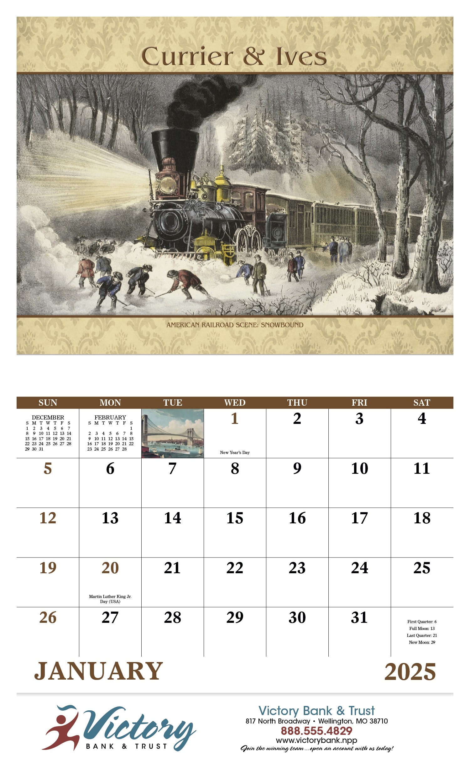 Good Value™ Currier & Ives - Stapled Calendar 2