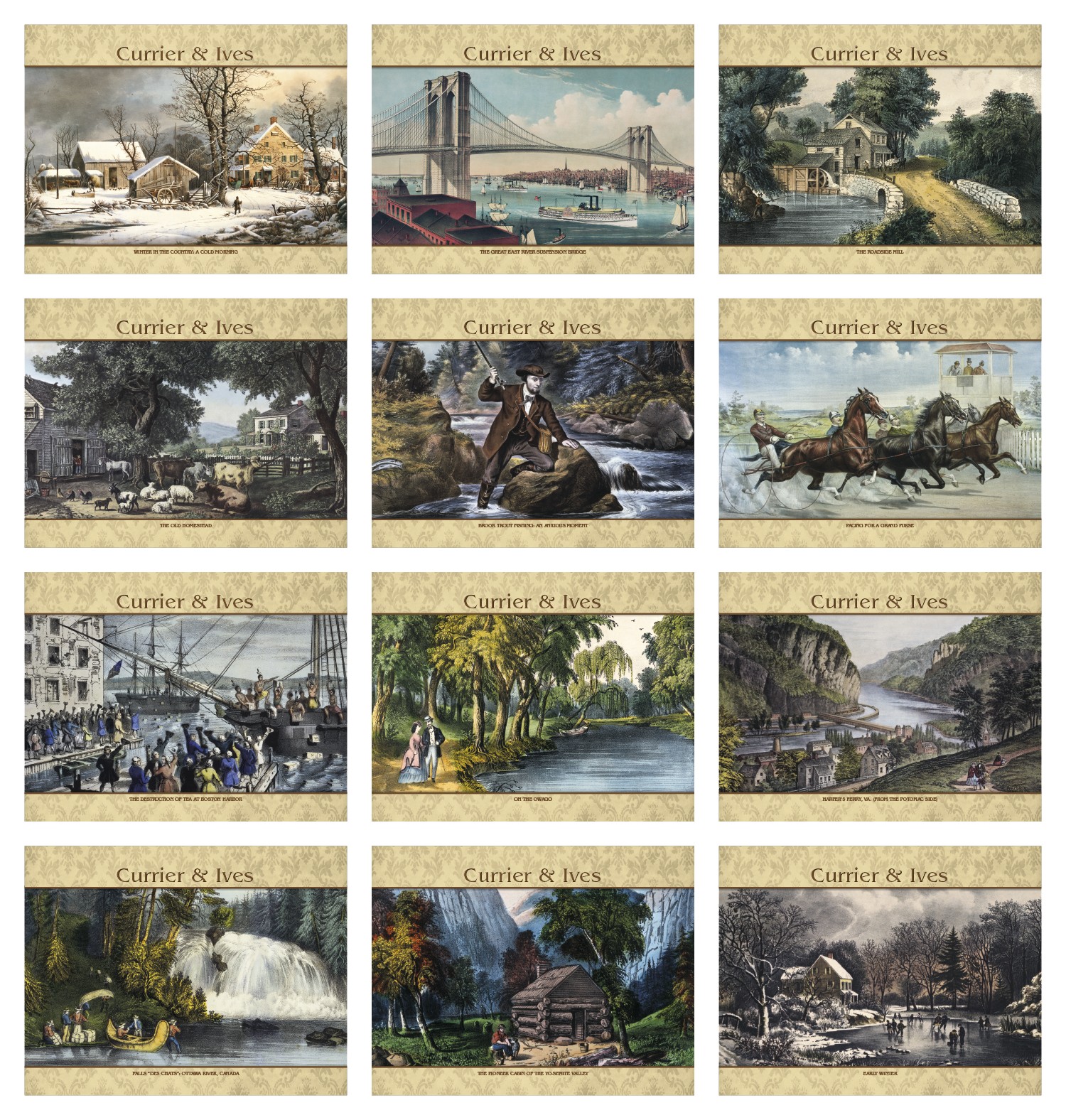 Good Value™ Currier & Ives - Stapled Calendar 2