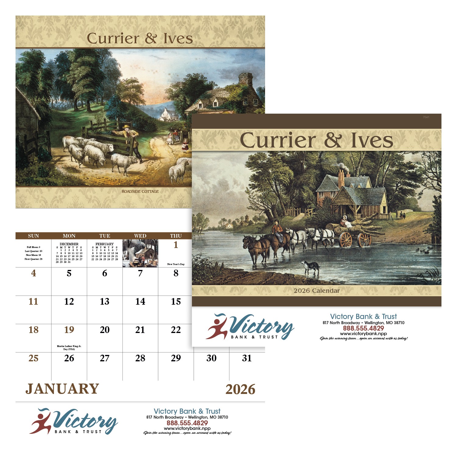 Good Value™ Currier & Ives - Stapled Calendar 2