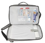 KAPSTON® Pierce Briefcase-Pack - 16246 gray open styled with computer image KAPSTON® Pierce Briefcase-Pack - 16246 gray open styled with computer image