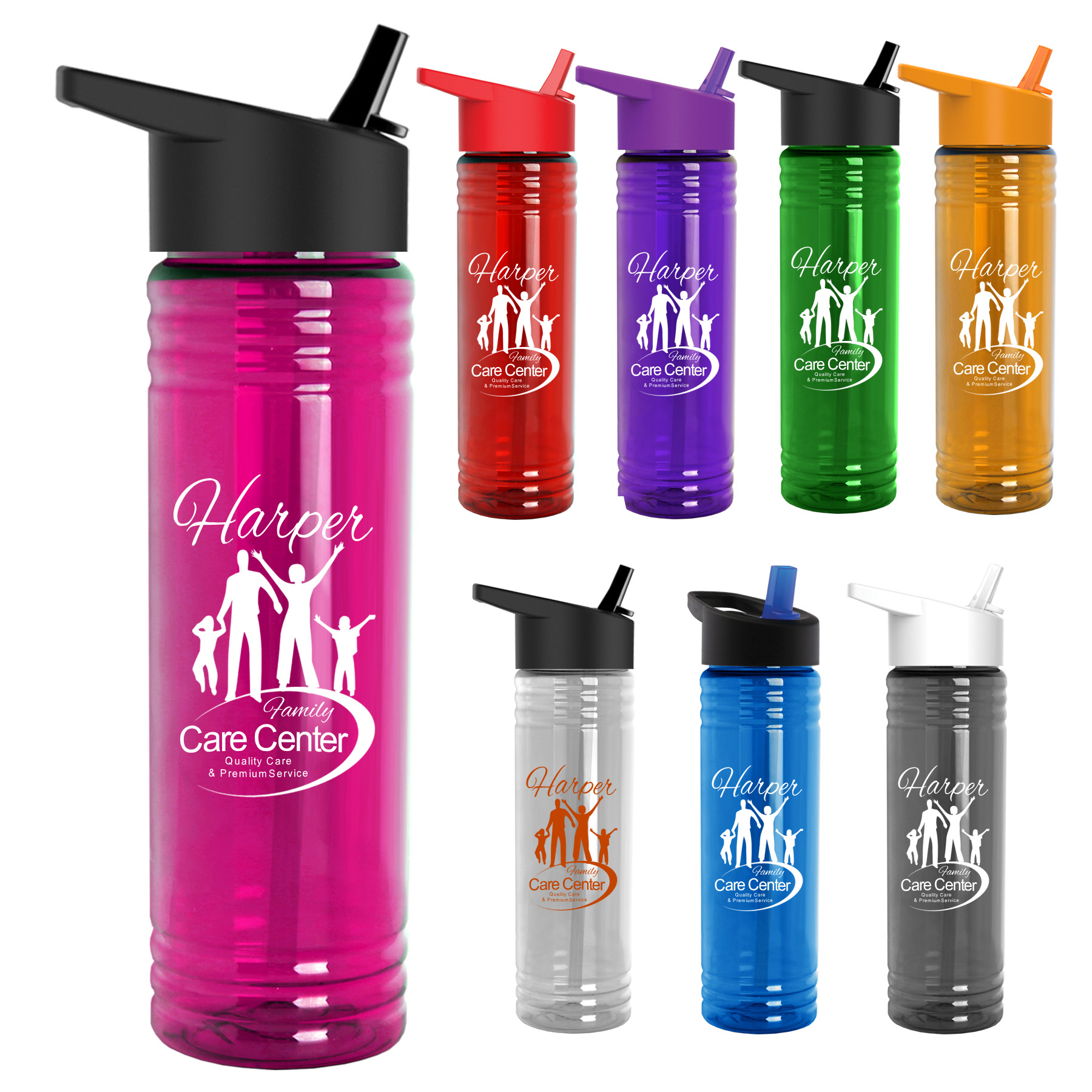 Garyline® Slim Fit Bottle with Flip-Straw Lid - 24 oz. 2