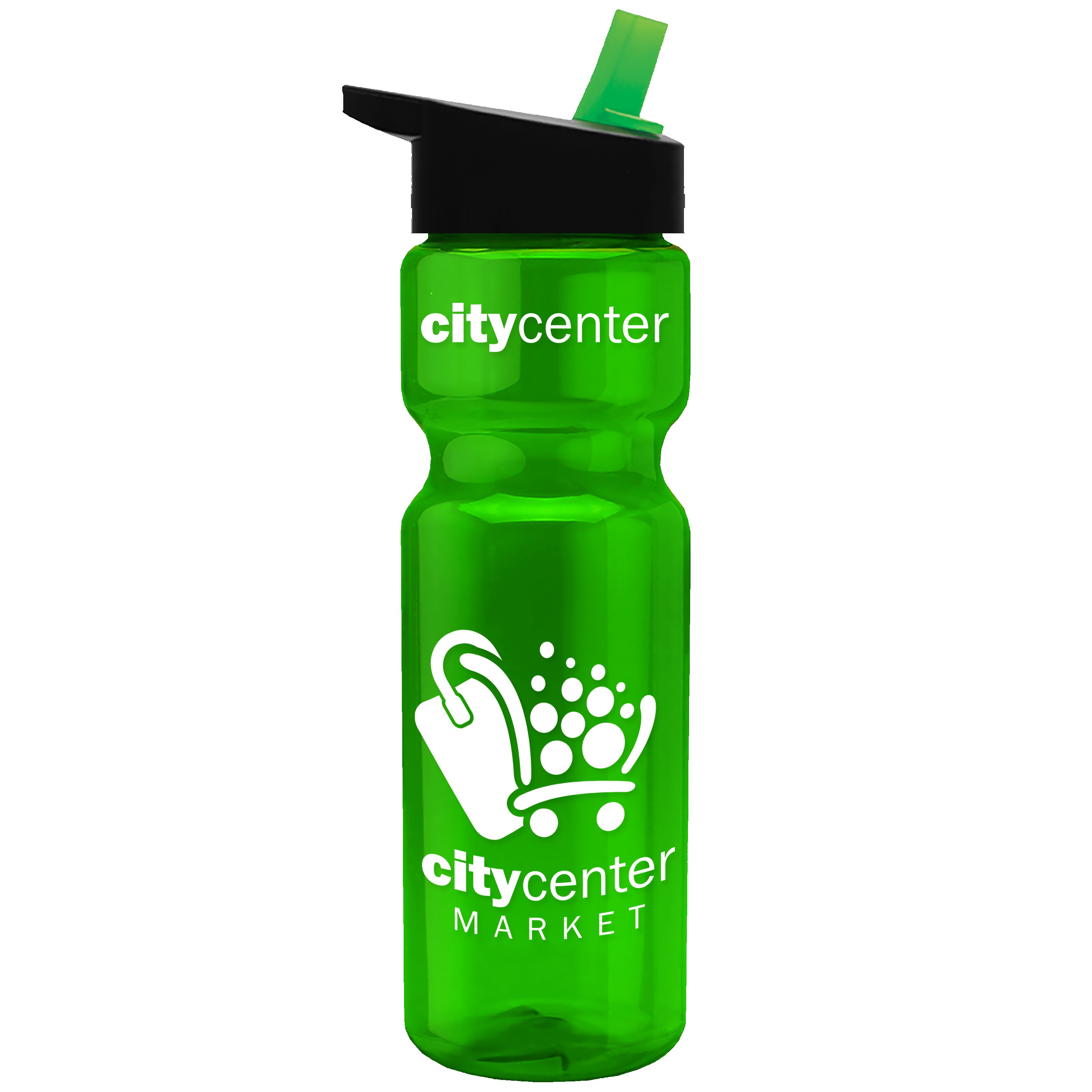 Garyline® Champ Recycled Bottle with Flip-Straw Lid - 28 oz. 2