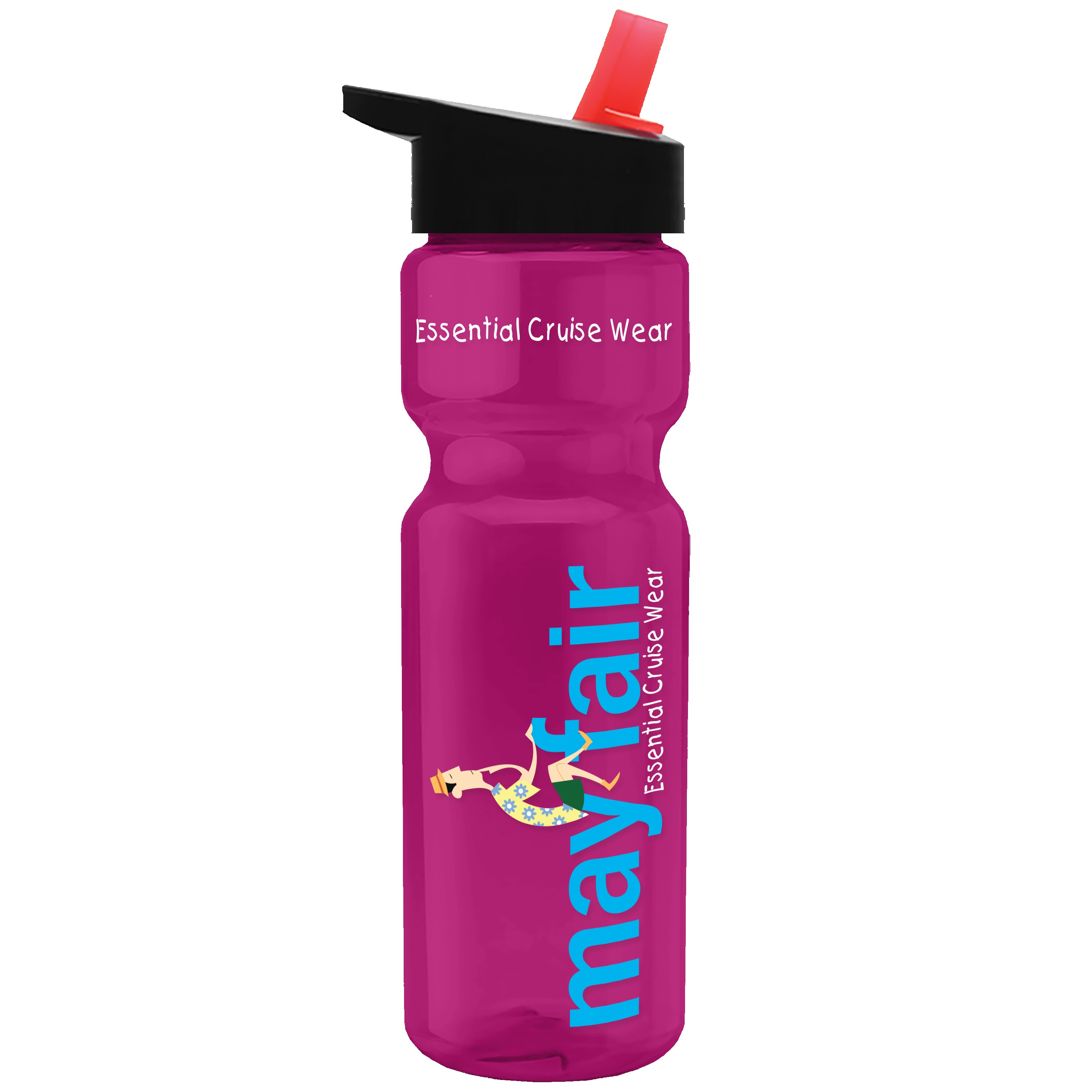 Garyline® Champ Recycled Bottle with Flip-Straw Lid - 28 oz. 2