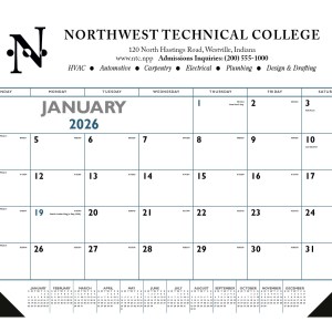 Triumph® Calendars Blue & Black Desk Pad with Vinyl Corners 2 Triumph® Calendars Blue & Black Desk Pad with Vinyl Corners 2