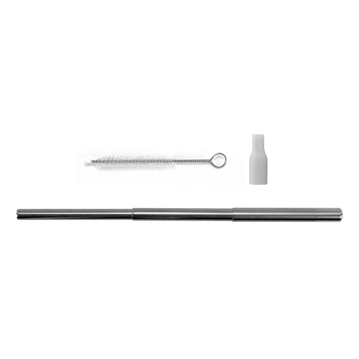 Collapsible Straw Stainless Steel Kit With Brush Cleaner 2