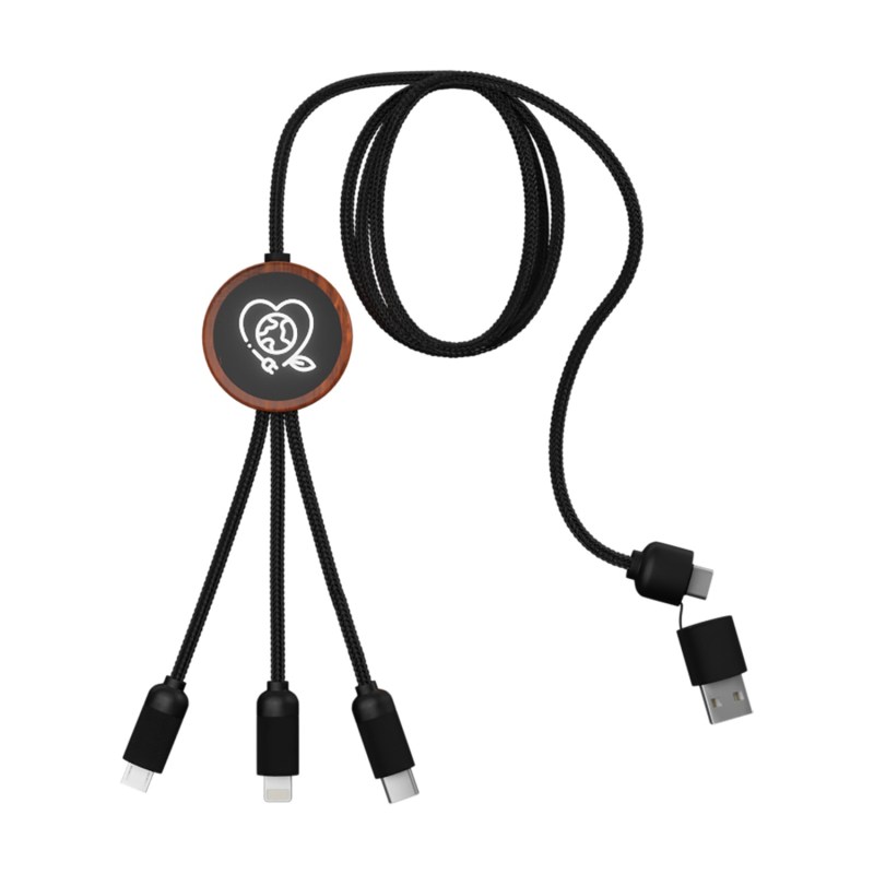 Bamboo 5-in-1 Charging Cable with Light-Up Logo 2 Bamboo 5-in-1 Charging Cable with Light-Up Logo 2