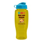 Garyline® Poly+ Recycled Bottle with Flip Lid - 27 oz. - RP27F_translucentyellow_bottle_cyan_lid_full.png Garyline® Poly+ Recycled Bottle with Flip Lid - 27 oz. - RP27F_translucentyellow_bottle_cyan_lid_full.png