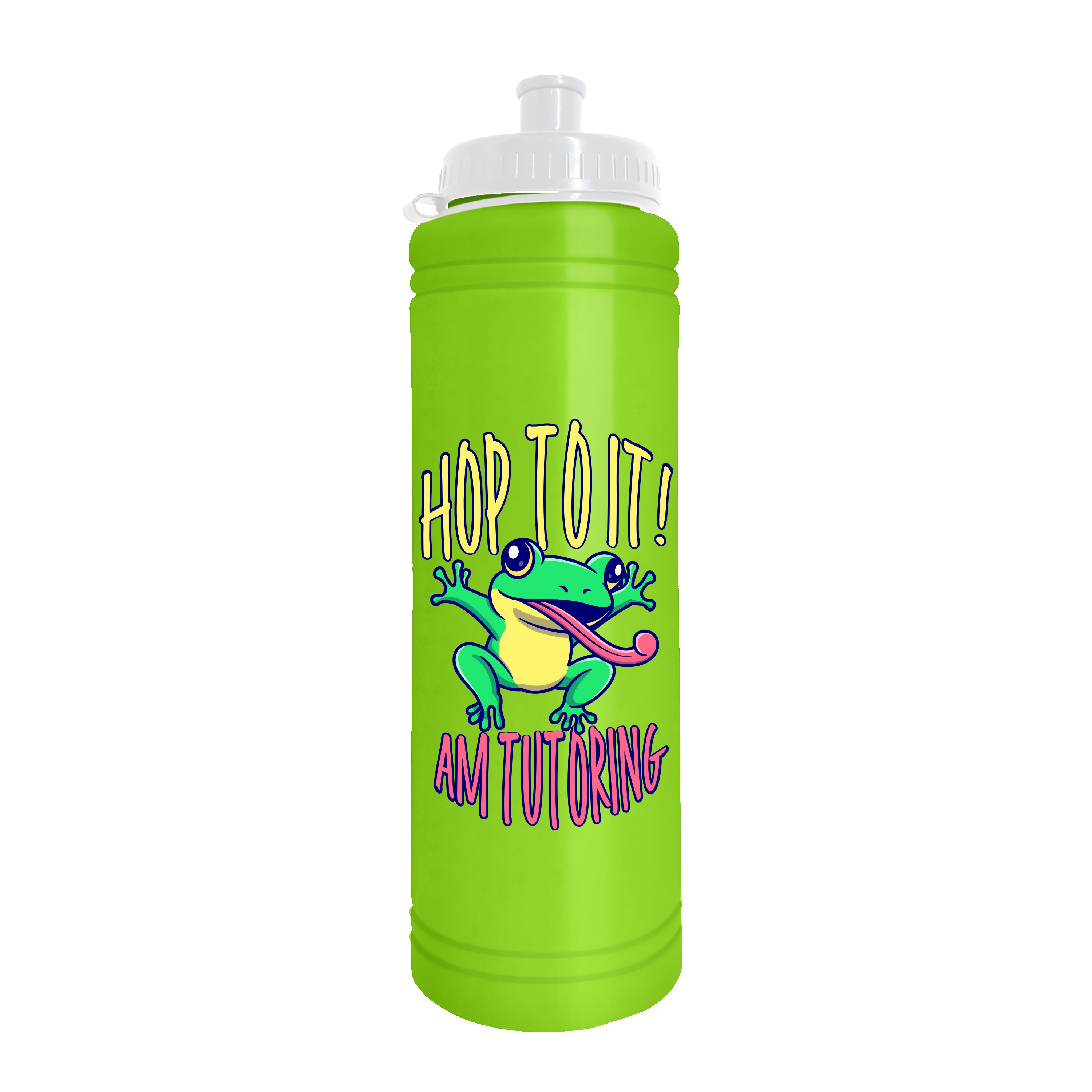 Garyline® Slim Line Bottle with Tethered Push-Pull Lid - 25 oz. 2