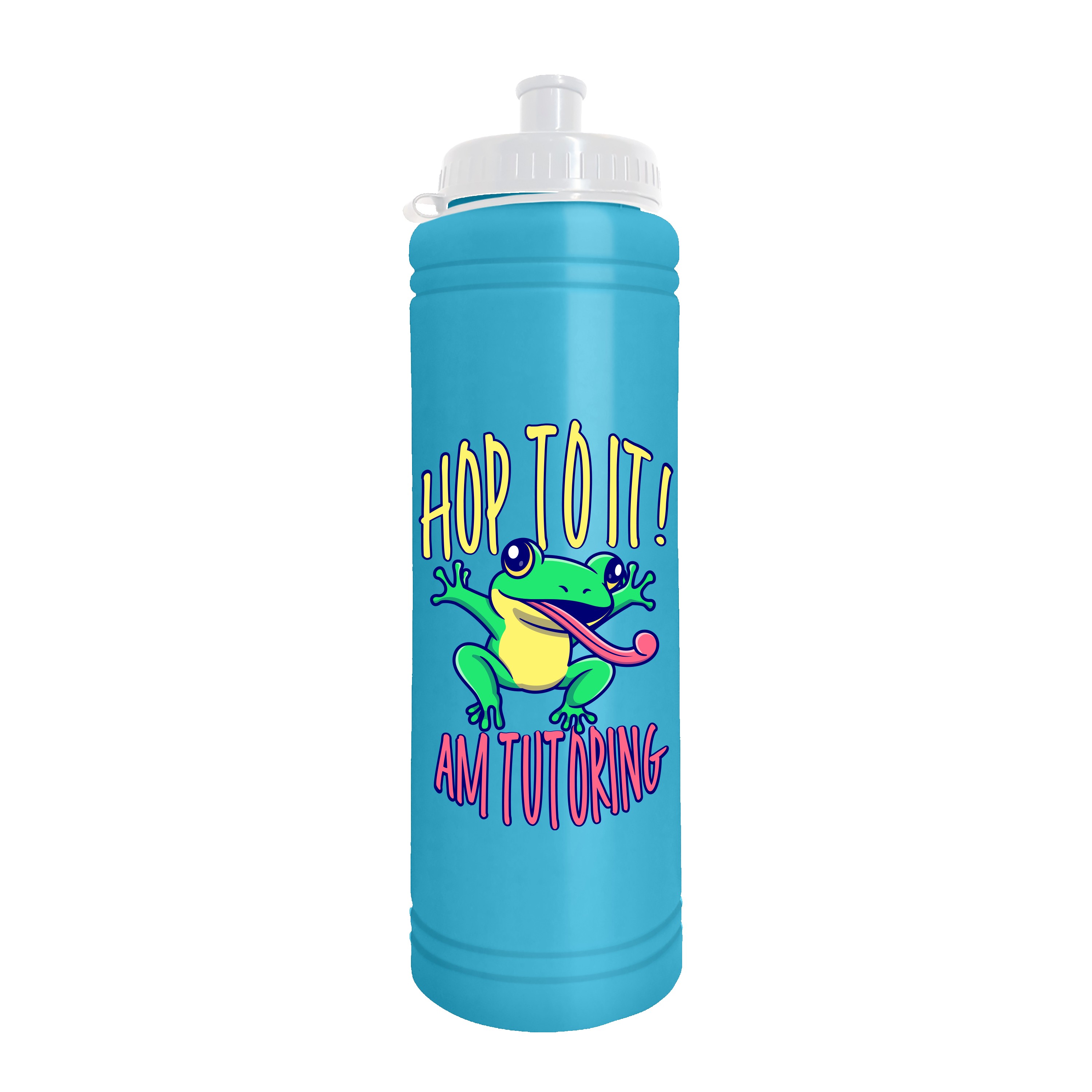 Garyline® Slim Line Bottle with Tethered Push-Pull Lid - 25 oz. 2