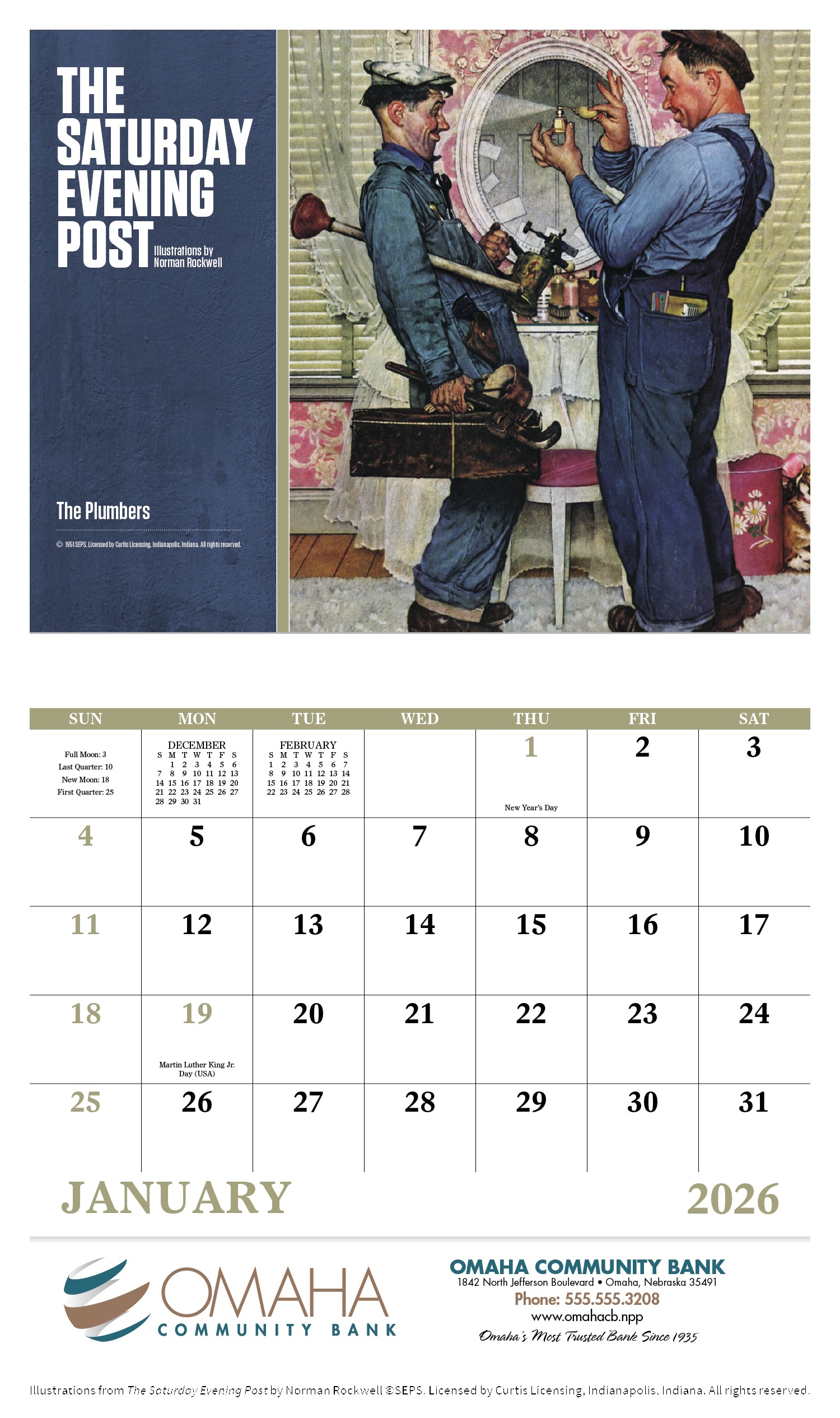 Good Value™ The Saturday Evening Post Illustrations by Norman Rockwell ? Stapled Calendar 2