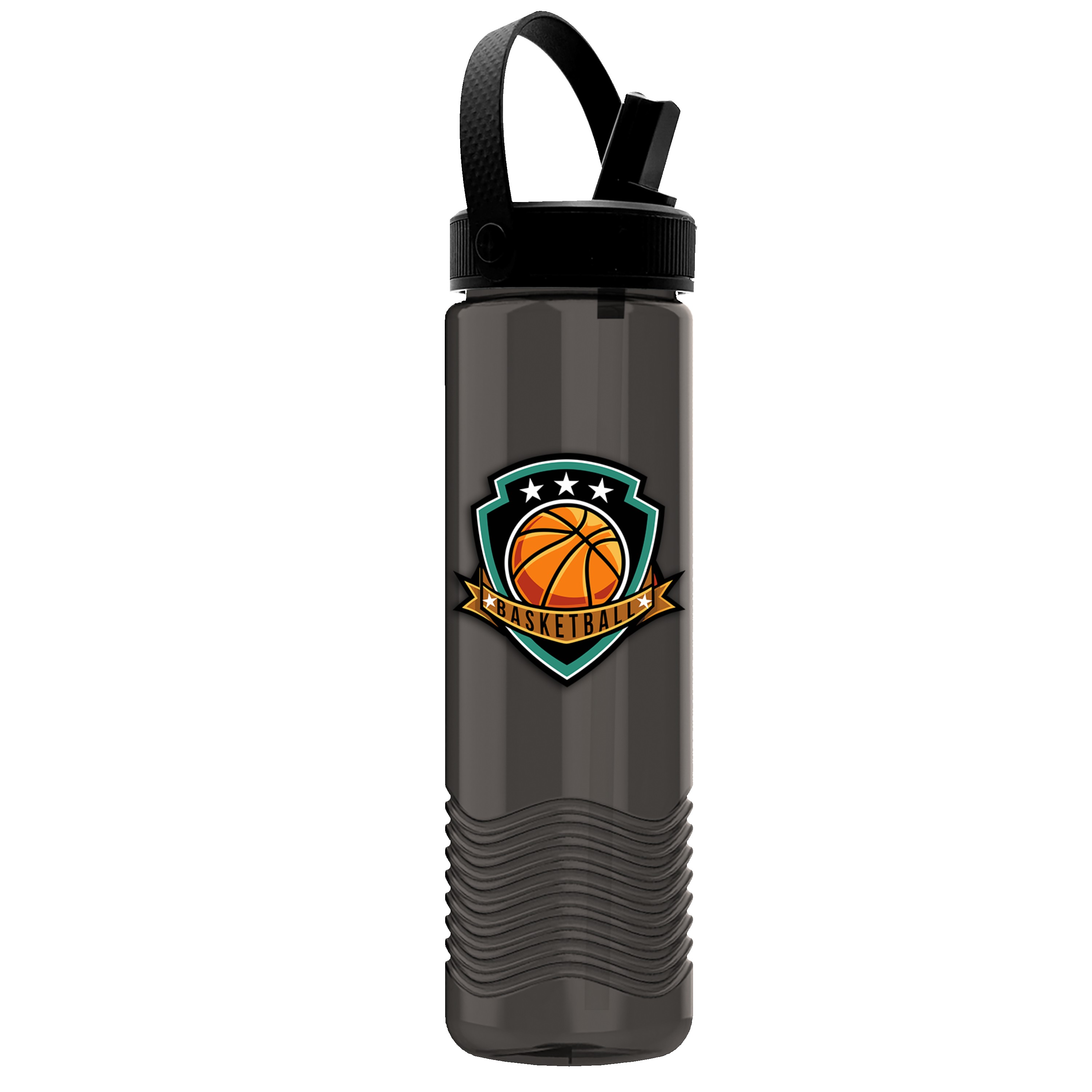 Garyline® Wave Tritan® Bottle with Flip-Straw, Swivel-Handle Lid - 24 oz. 2