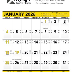 Triumph® Calendars Yellow & Black Contractor Memo Calendar 2 Triumph® Calendars Yellow & Black Contractor Memo Calendar 2