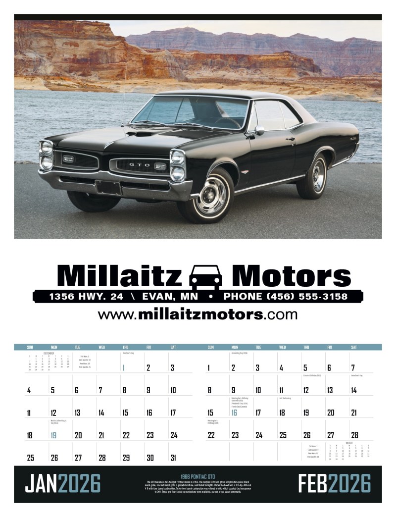 Triumph® Calendars Muscle Cars Calendar 2 Triumph® Calendars Muscle Cars Calendar 2