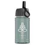 Garyline® Mini RPET Bottle with Ring-Straw Lid - 16 oz. 2 Garyline® Mini RPET Bottle with Ring-Straw Lid - 16 oz. 2