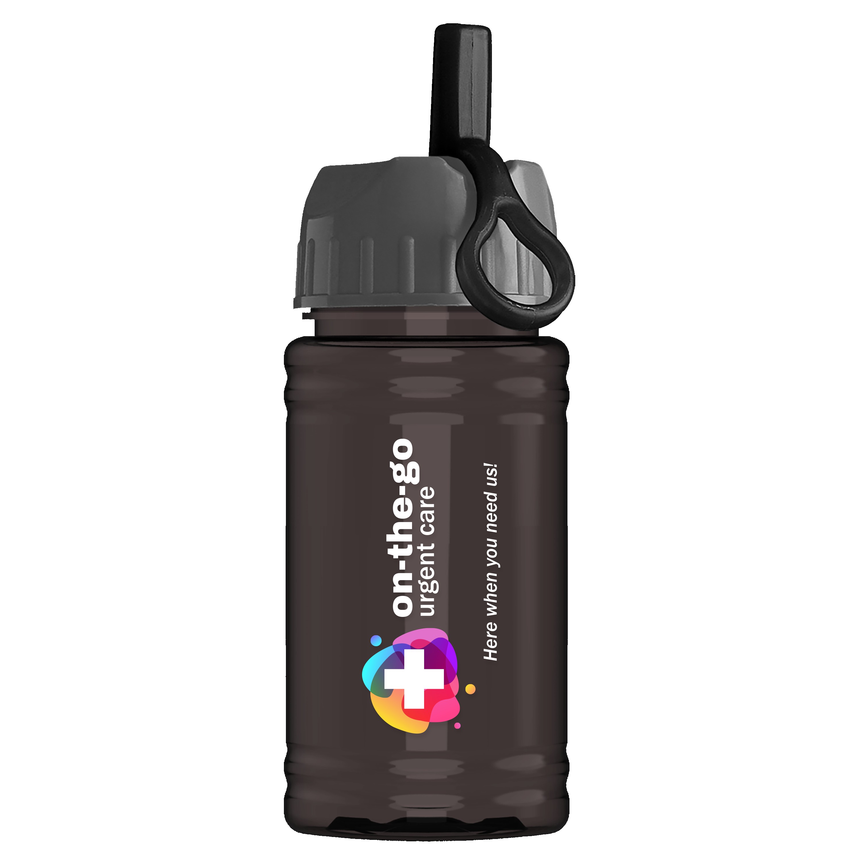 Garyline® Mini RPET Bottle with Ring-Straw Lid - 16 oz. 2