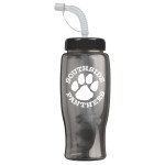 27 Oz. Poly Pure Transparent Sports Bottle w/Straw Lid 1 27 Oz. Poly Pure Transparent Sports Bottle w/Straw Lid 1