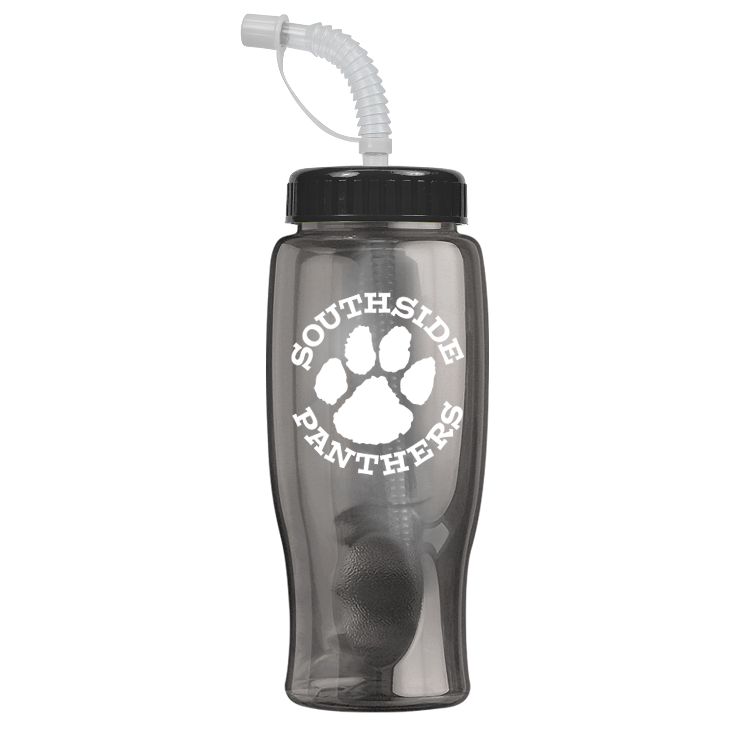 27 Oz. Poly Pure Transparent Sports Bottle w/Straw Lid 1