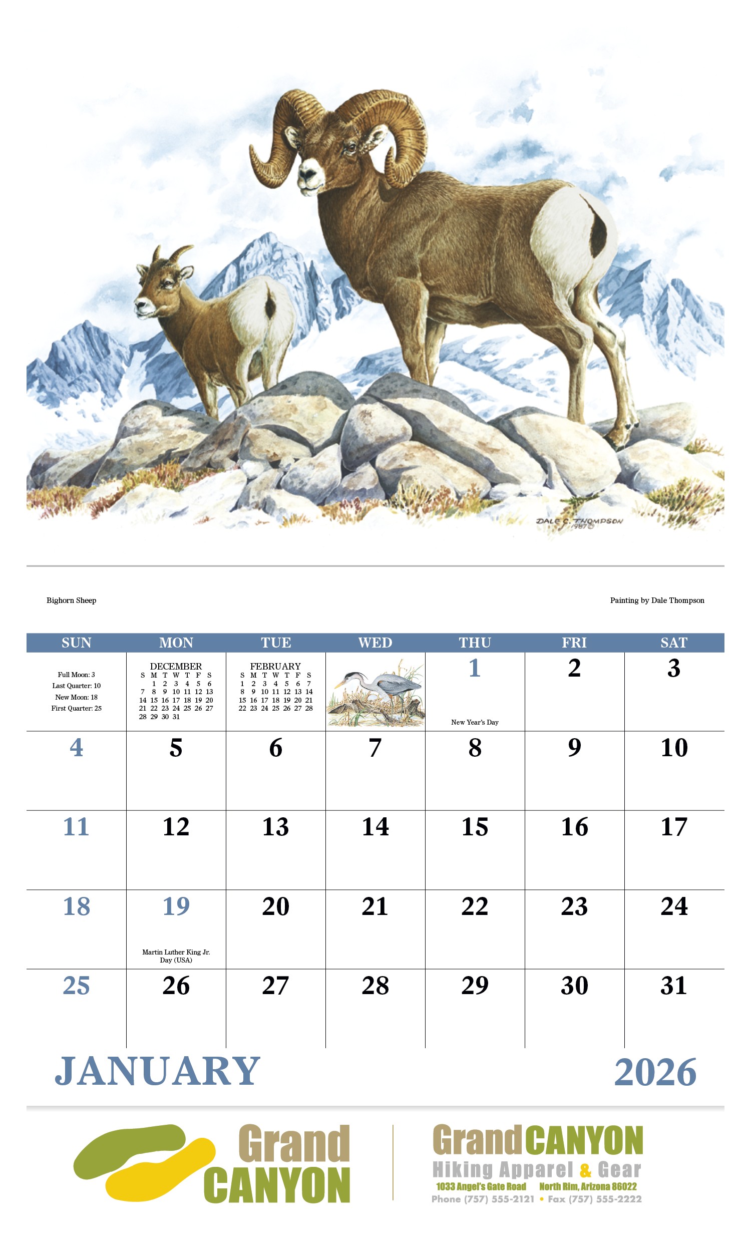 Good Value™ Wildlife Trek - Stapled Calendar 2