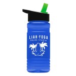 Garyline® RPET Bottle with Flip-Straw Lid - 20 oz. - RP20H_translucentblue_bottle_blackwithgreen_lid_1c.png Garyline® RPET Bottle with Flip-Straw Lid - 20 oz. - RP20H_translucentblue_bottle_blackwithgreen_lid_1c.png
