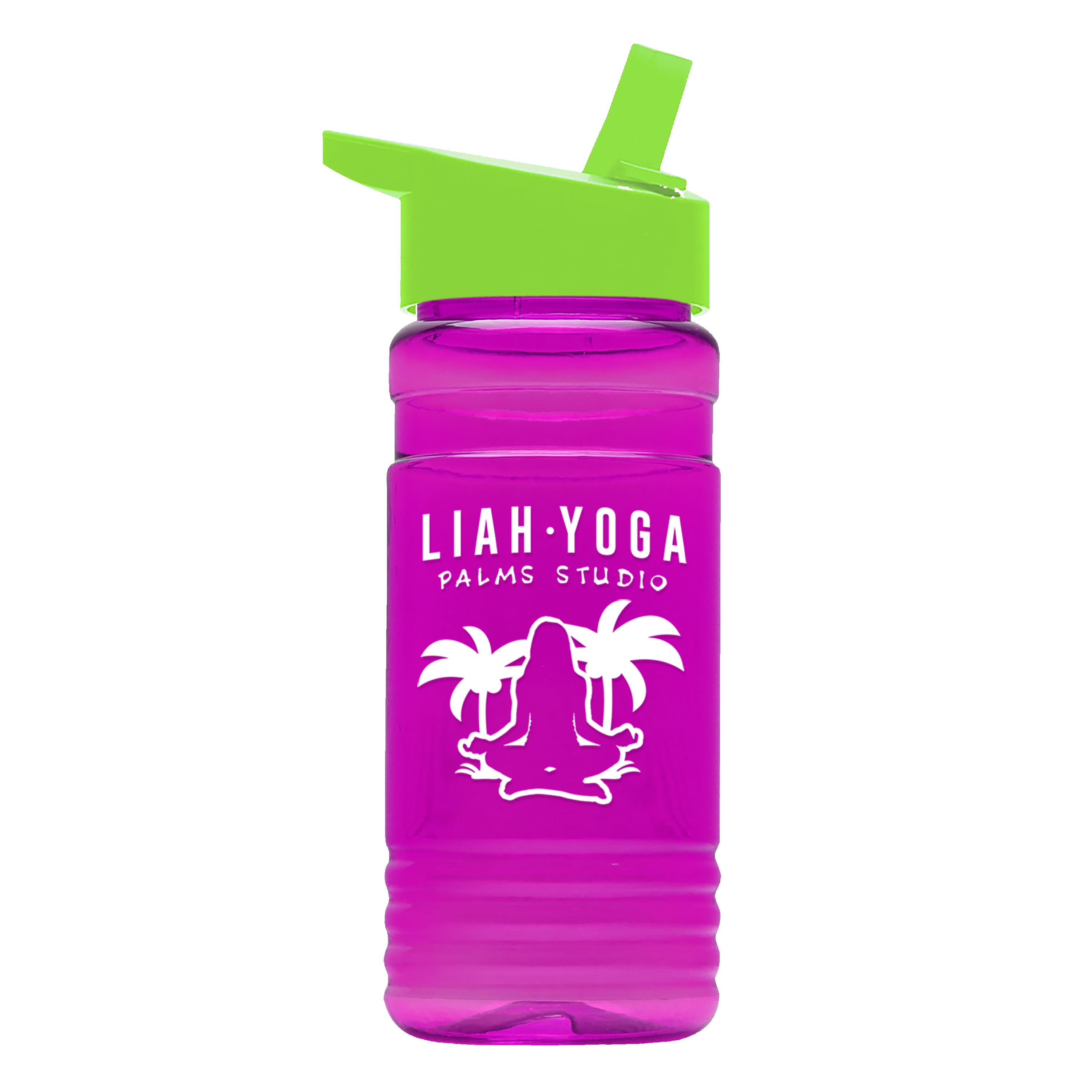 Garyline® RPET Bottle with Flip-Straw Lid - 20 oz. 2
