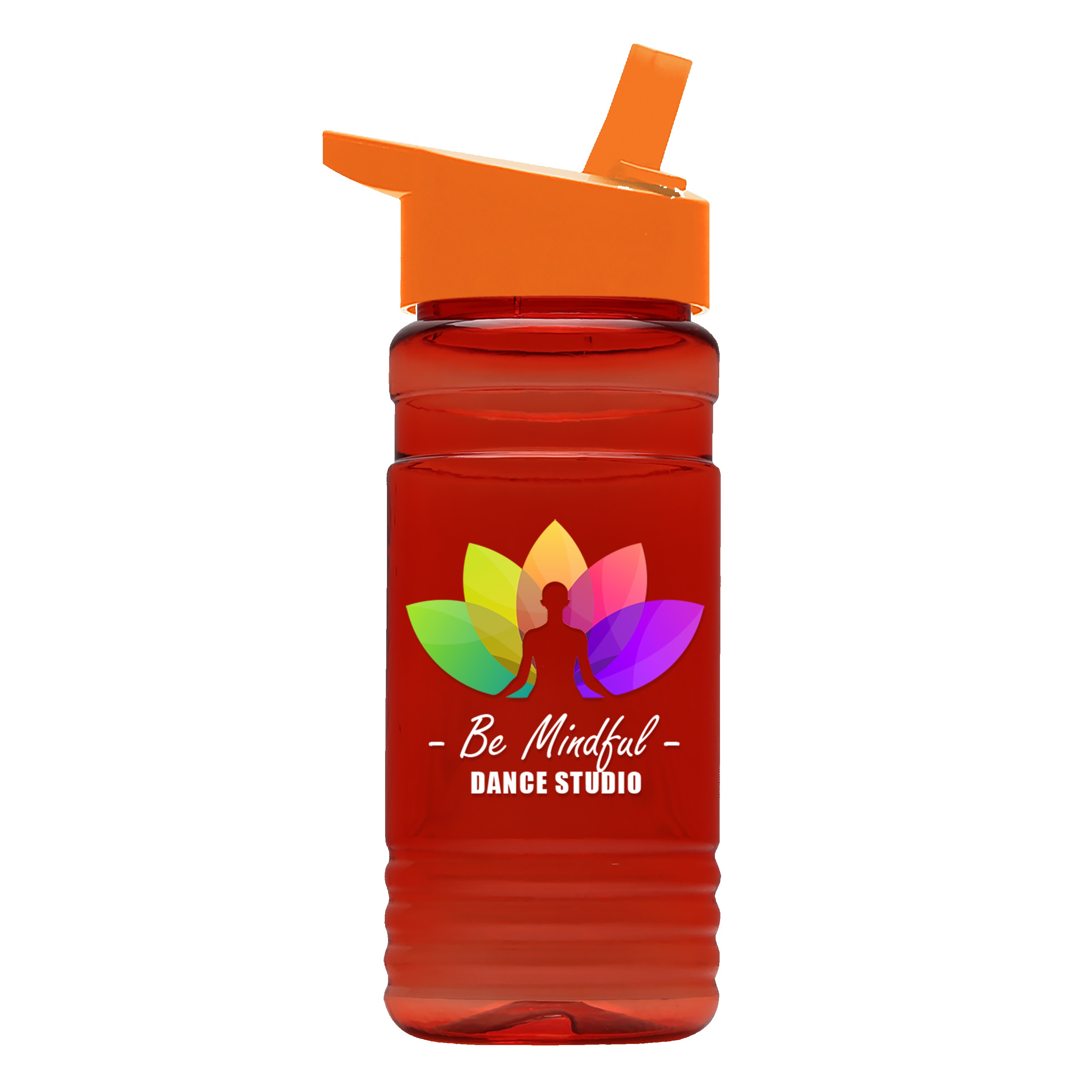 Garyline® RPET Bottle with Flip-Straw Lid - 20 oz. 2