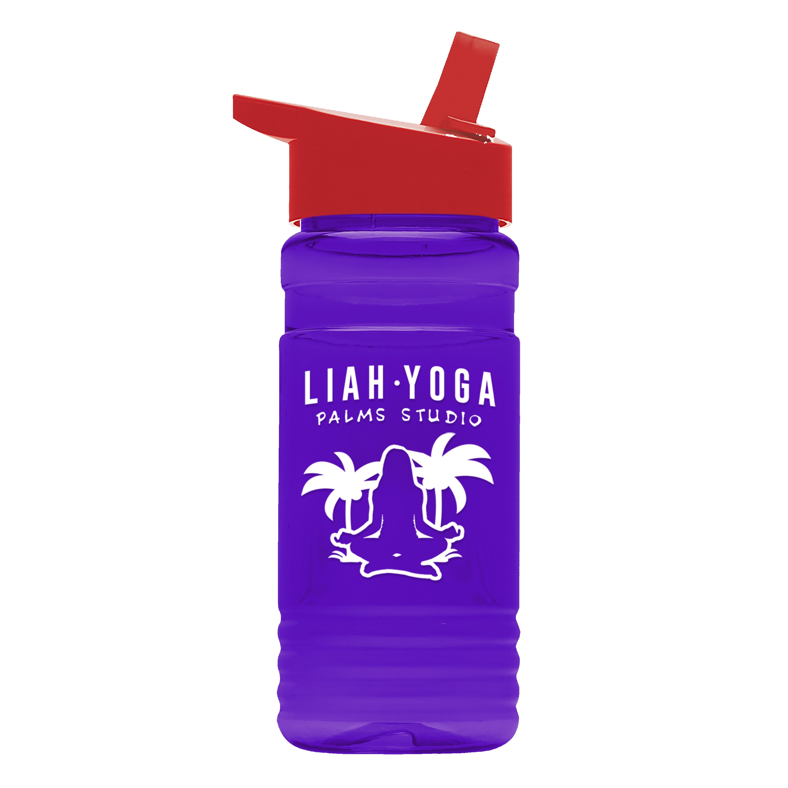 Garyline® RPET Bottle with Flip-Straw Lid - 20 oz. 2