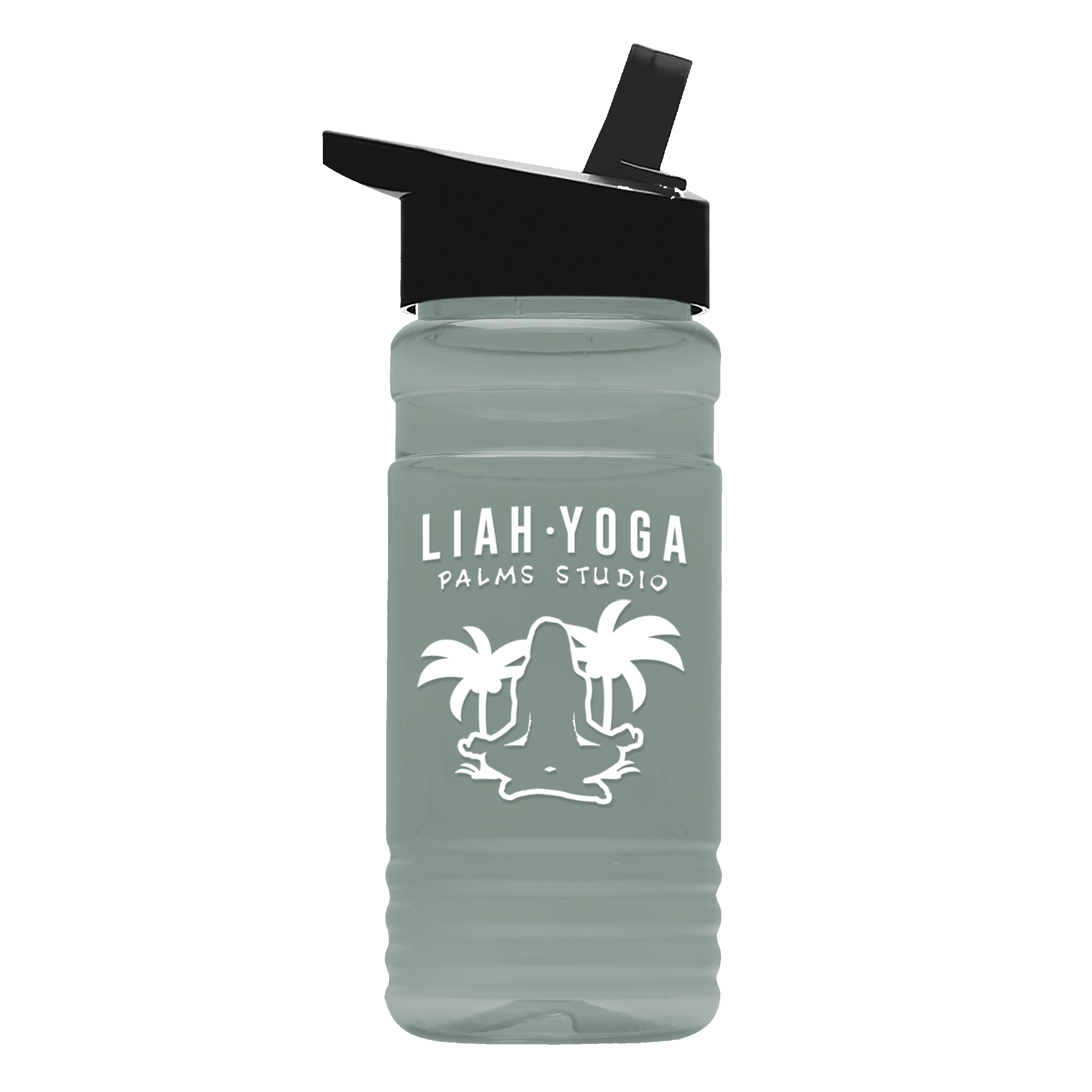 Garyline® RPET Bottle with Flip-Straw Lid - 20 oz. 2
