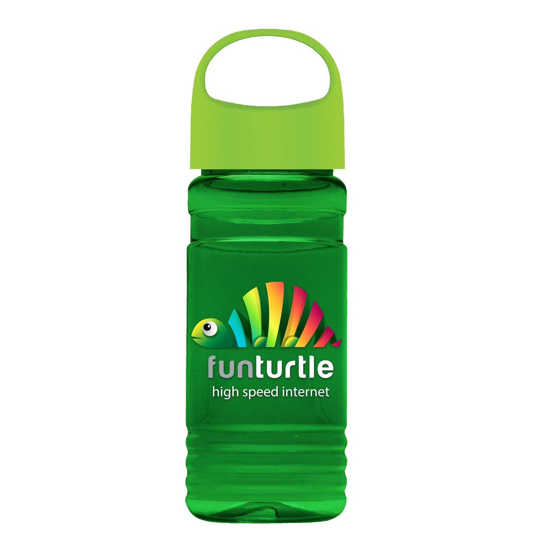 Garyline® RPET Bottle with Oval Crest Lid - 20 oz. 2