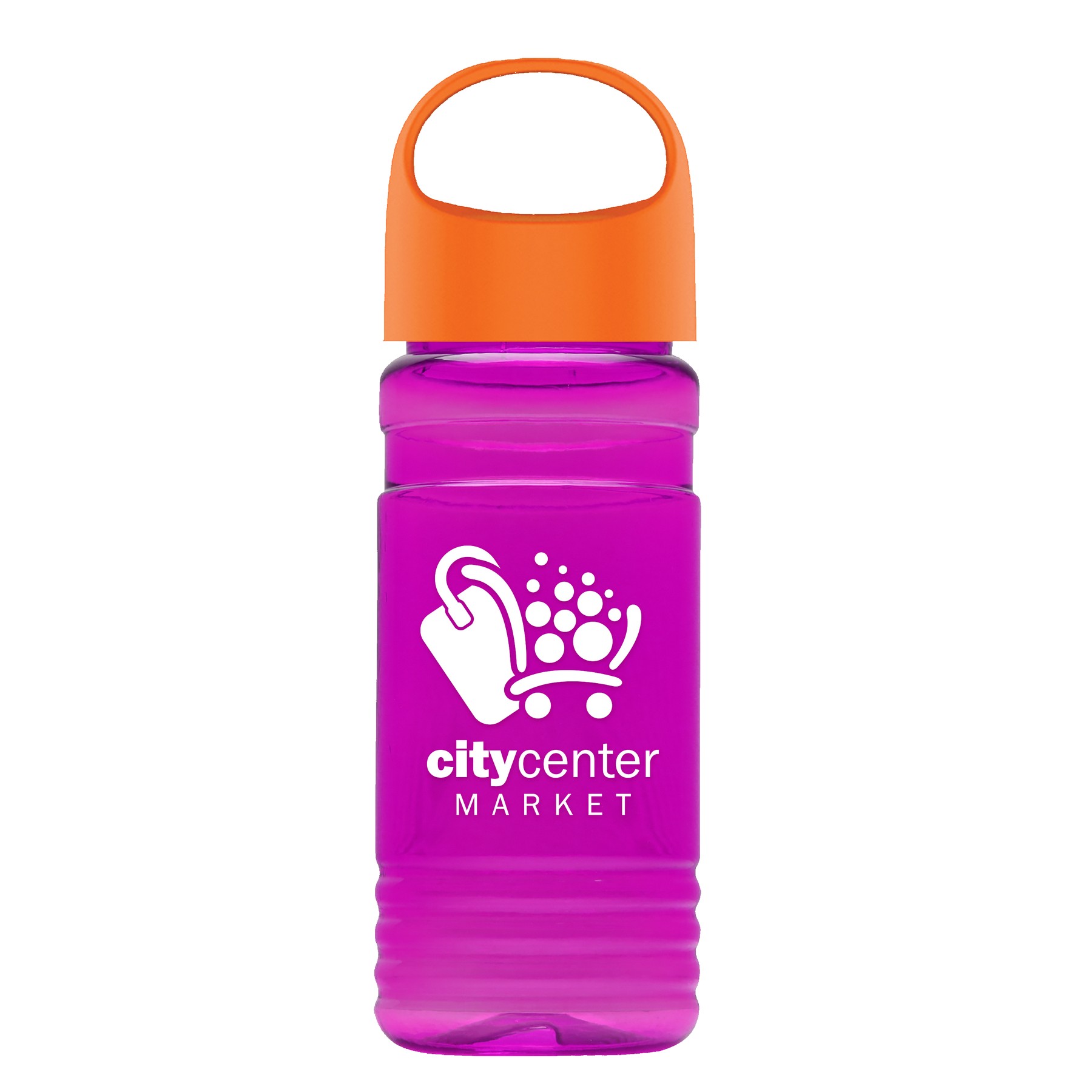 Garyline® RPET Bottle with Oval Crest Lid - 20 oz. 2