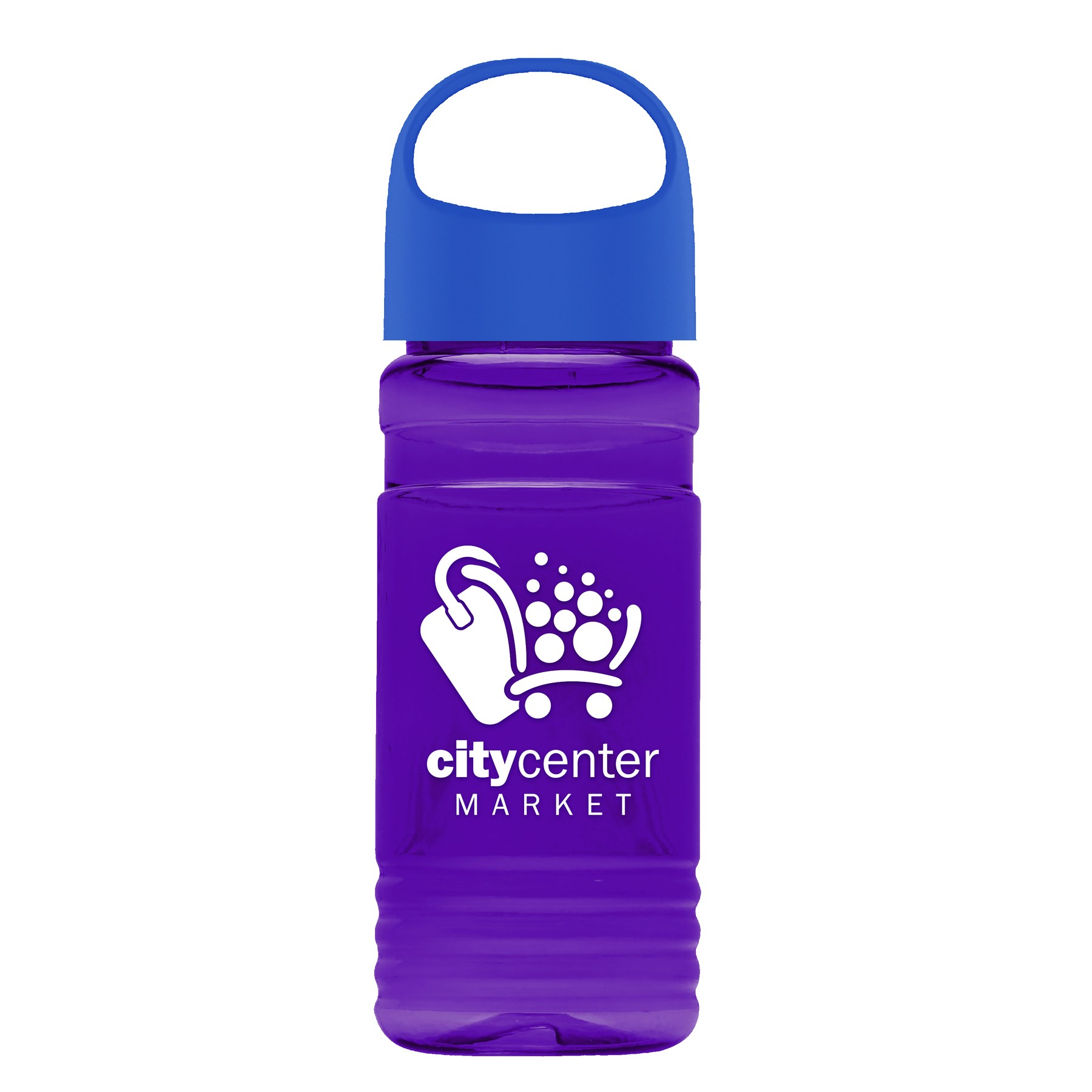 Garyline® RPET Bottle with Oval Crest Lid - 20 oz. 2