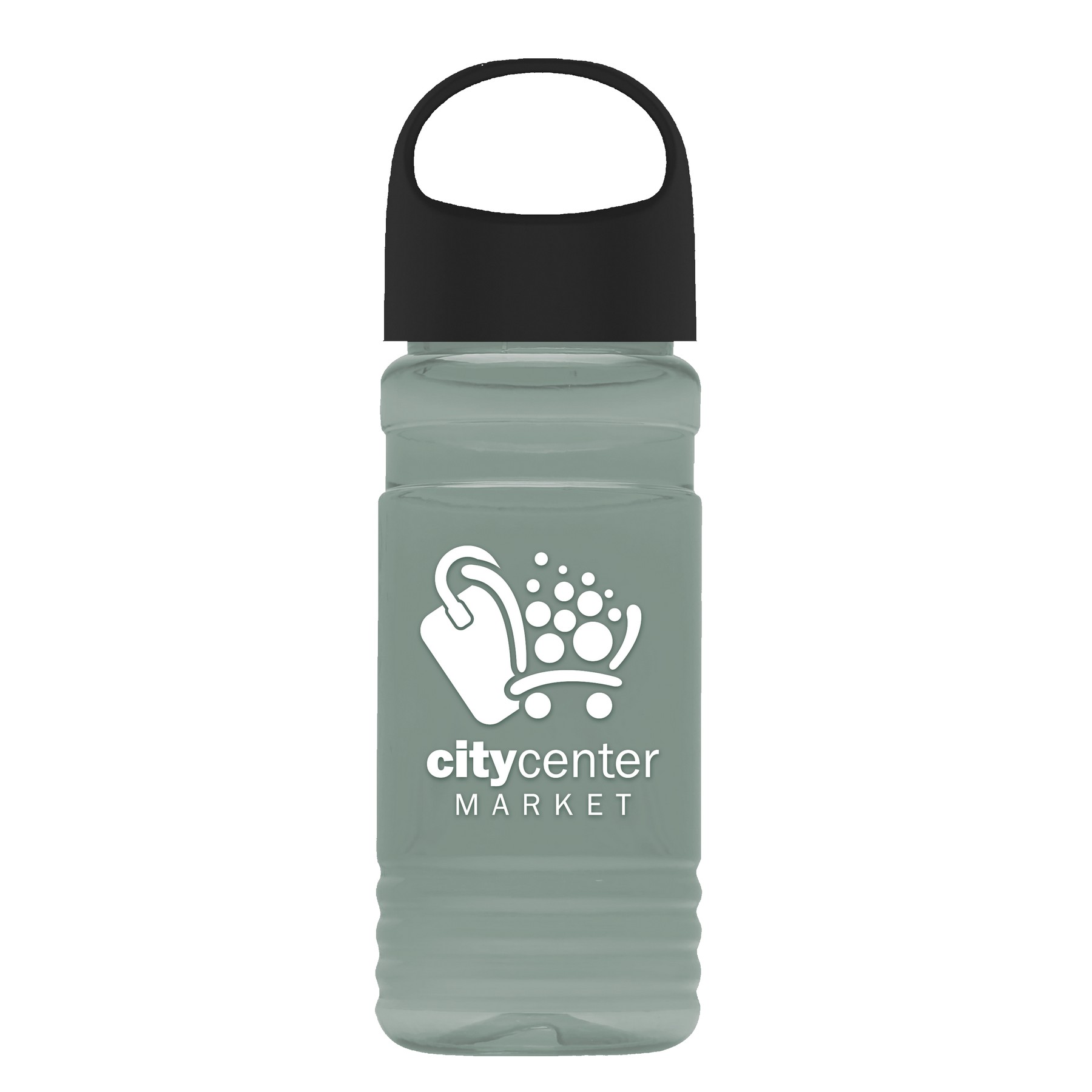 Garyline® RPET Bottle with Oval Crest Lid - 20 oz. 2