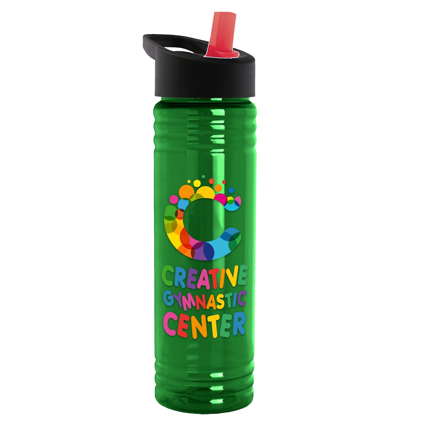 24 Oz. Slim Fit Upcycle Rpet Bottle w/Flip Straw Lid 1
