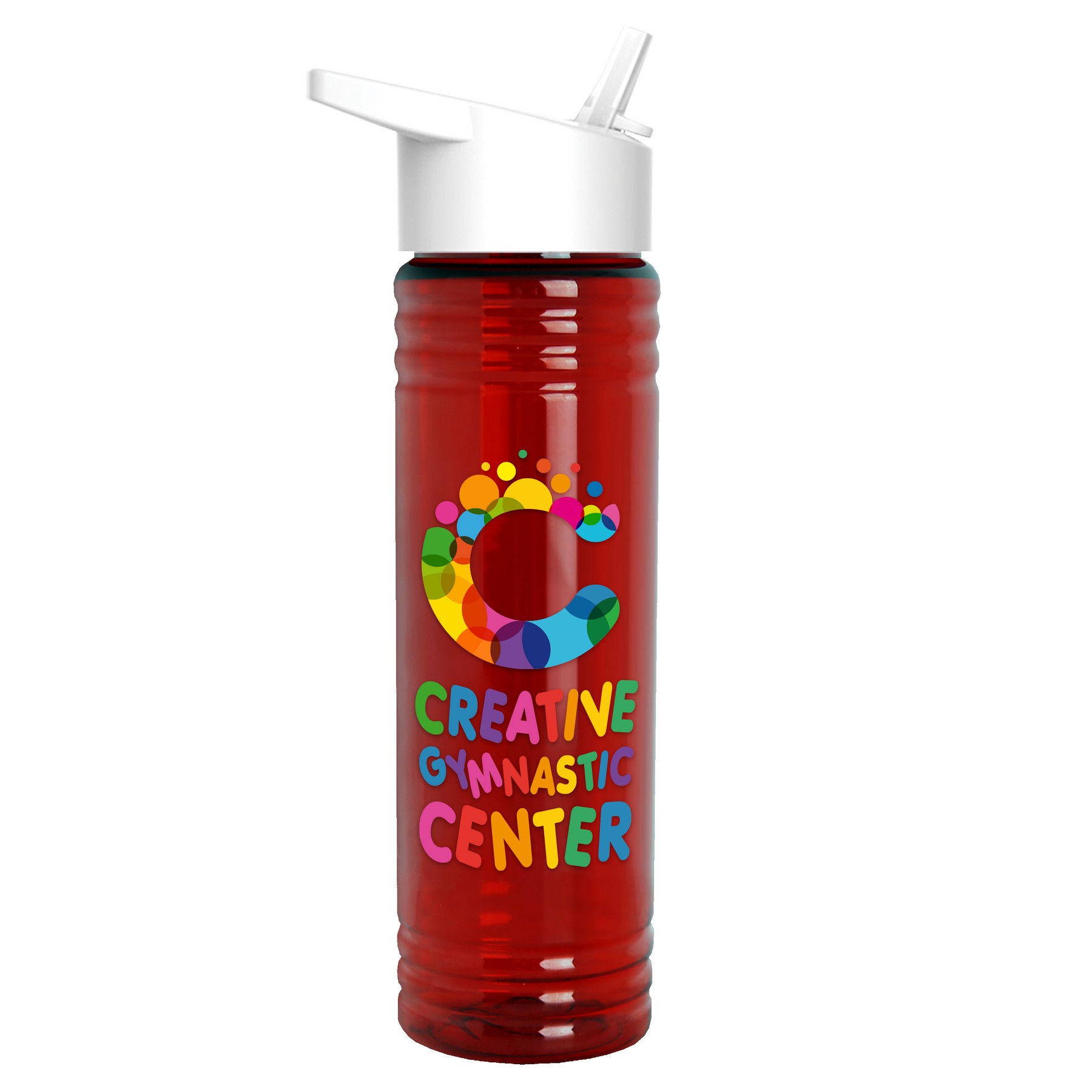24 Oz. Slim Fit Upcycle Rpet Bottle w/Flip Straw Lid 1